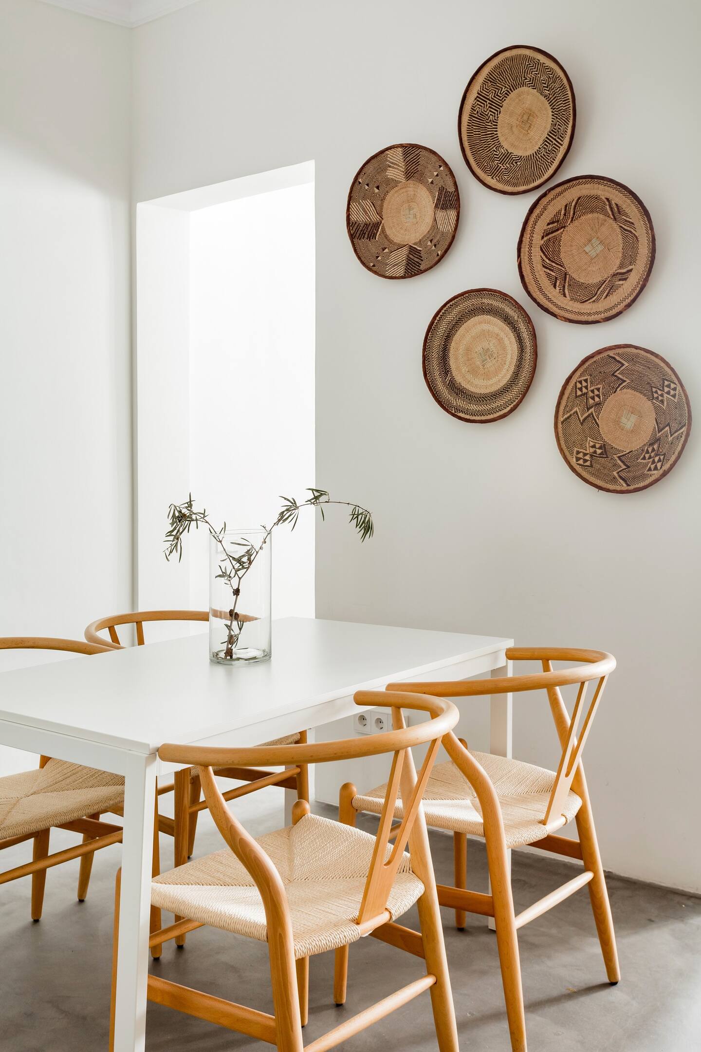 salle à manger décoration naturelle appartement Madrid