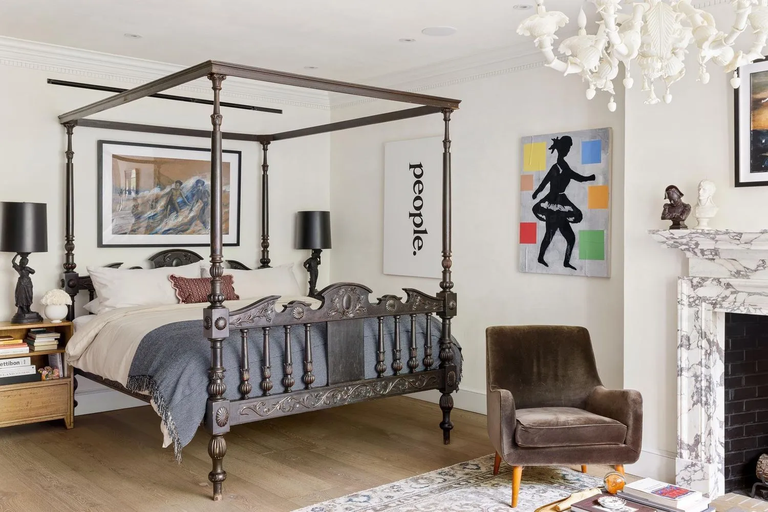 chambre maison de ville New York décoration contemporaine
