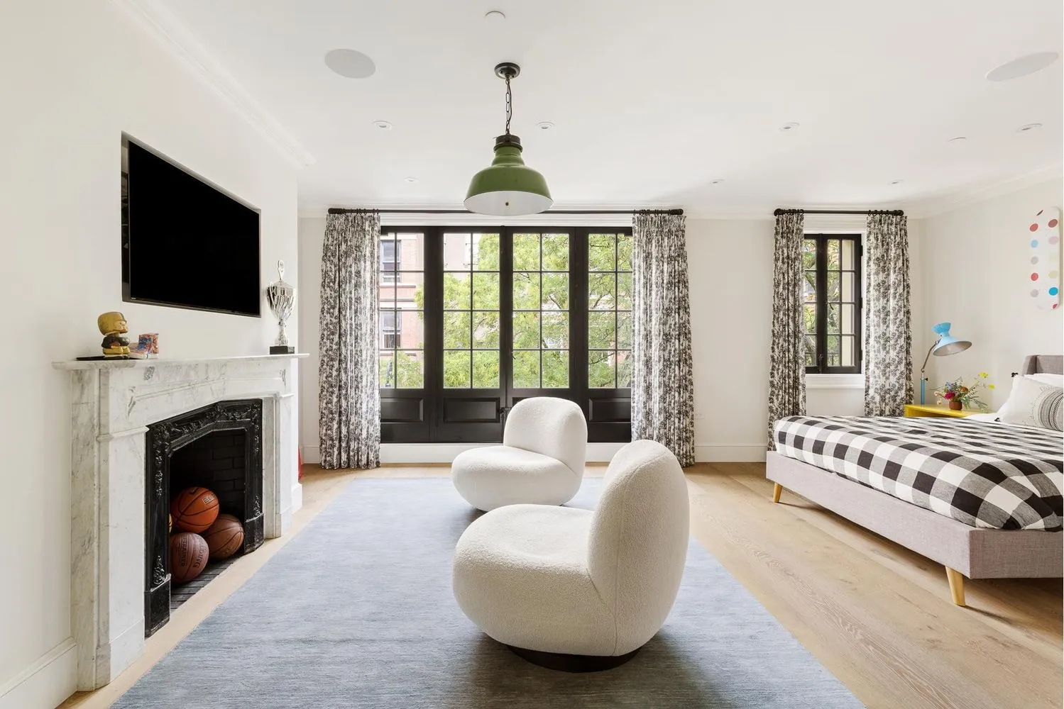 chambre maison de ville New York décoration contemporaine