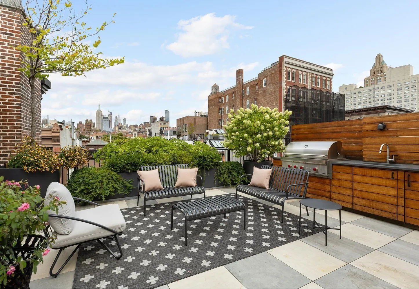 terrasse maison de ville New York décoration contemporaine