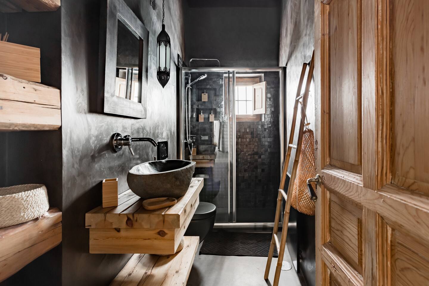 salle de bain décoration ethnique chic appartement Madrid