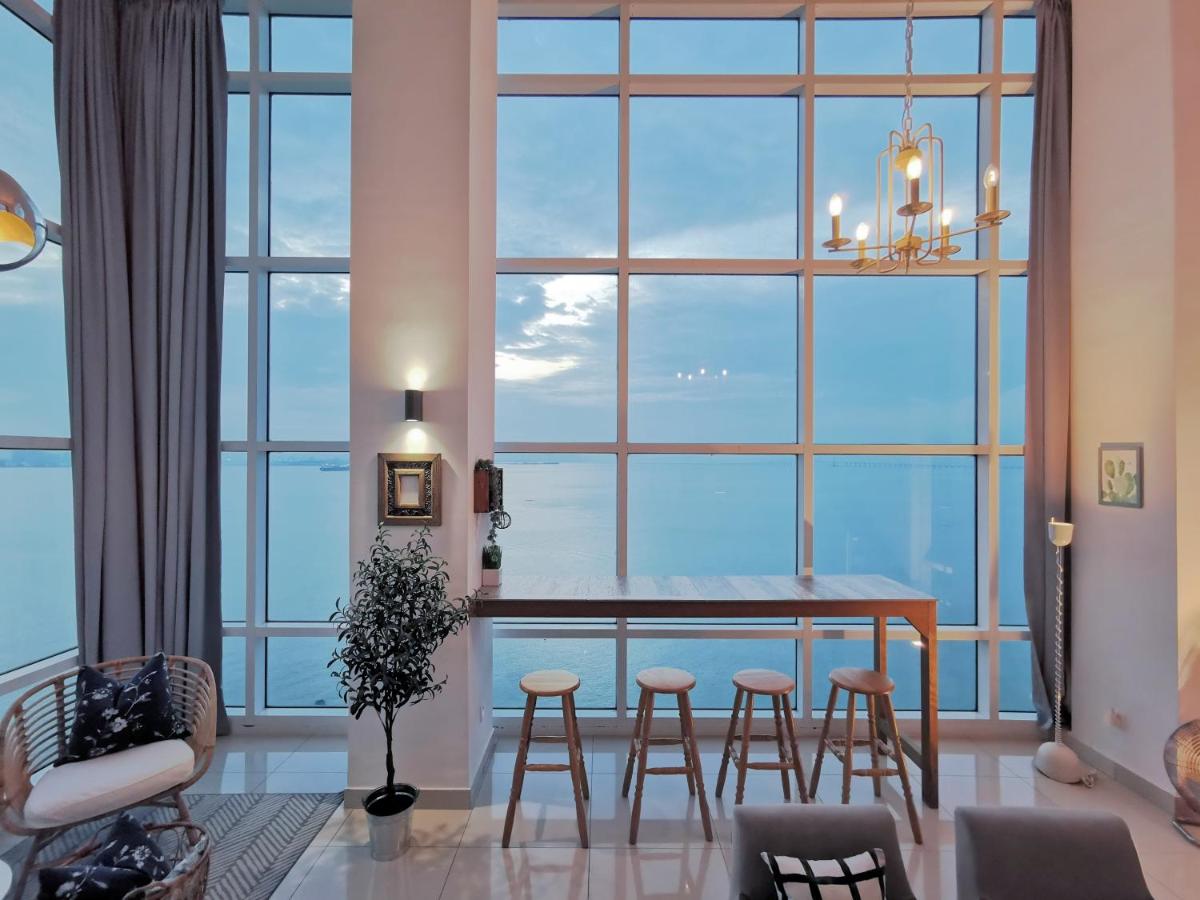 salon vue mer appartement en duplex