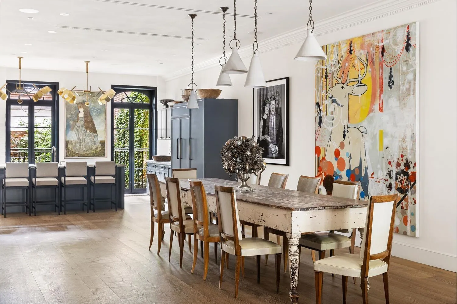 salle à manger maison de ville New York décoration contemporaine