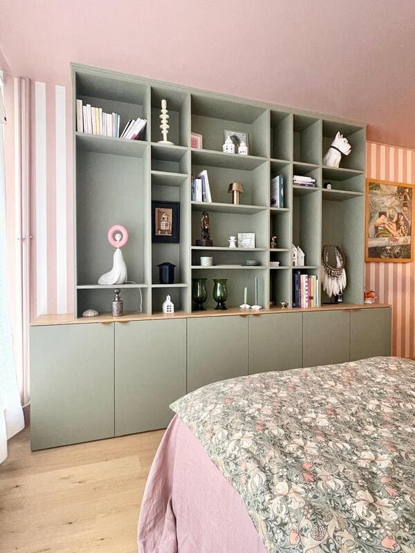 chambre rose et verte rénovation par Happy Pog photo Billie Blanket