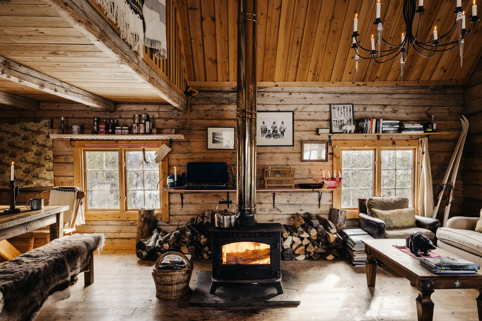 maison en bois Laponie décoration rustique