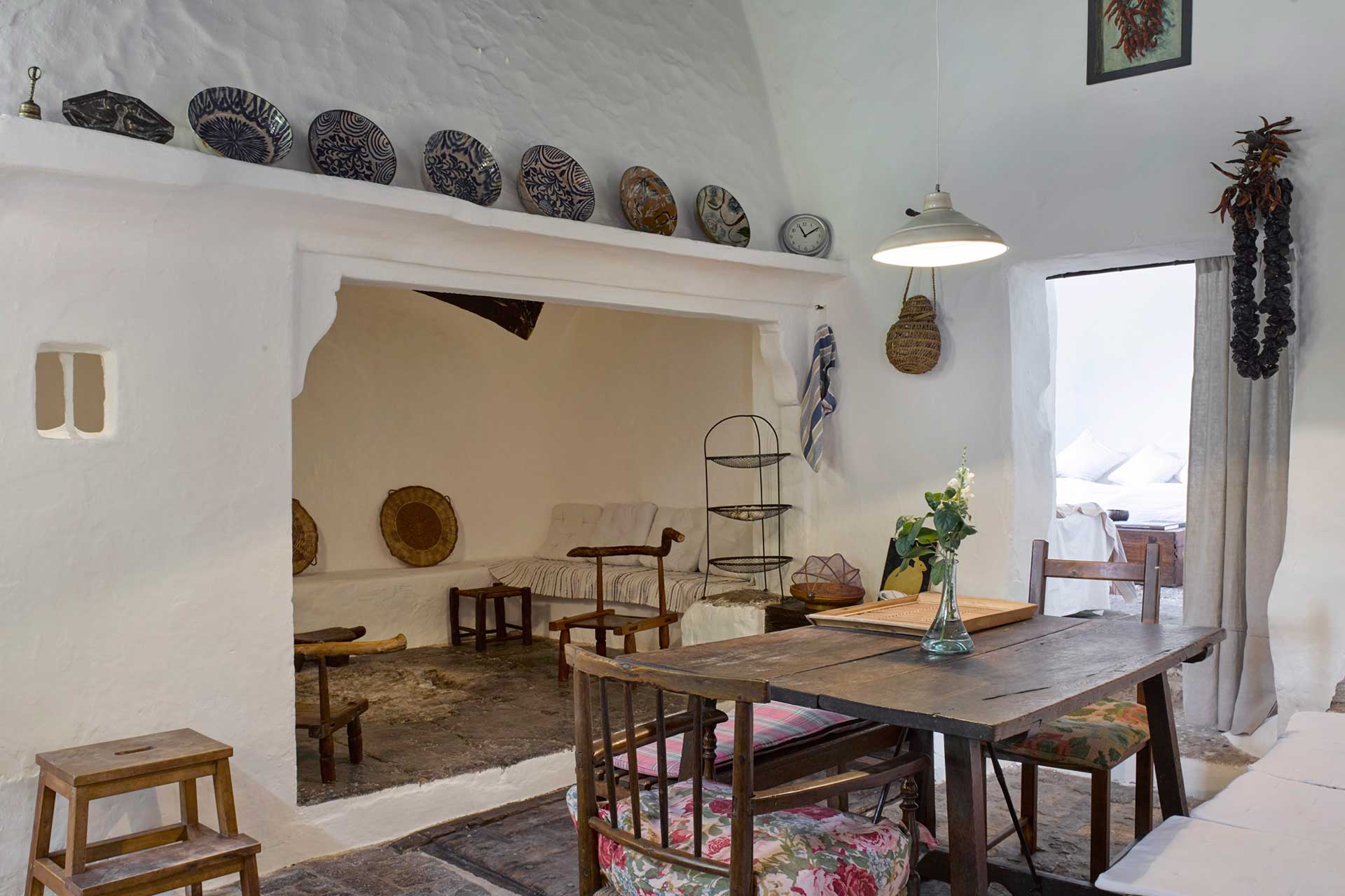 cuisine avec cheminée maison Majorque San Rullan