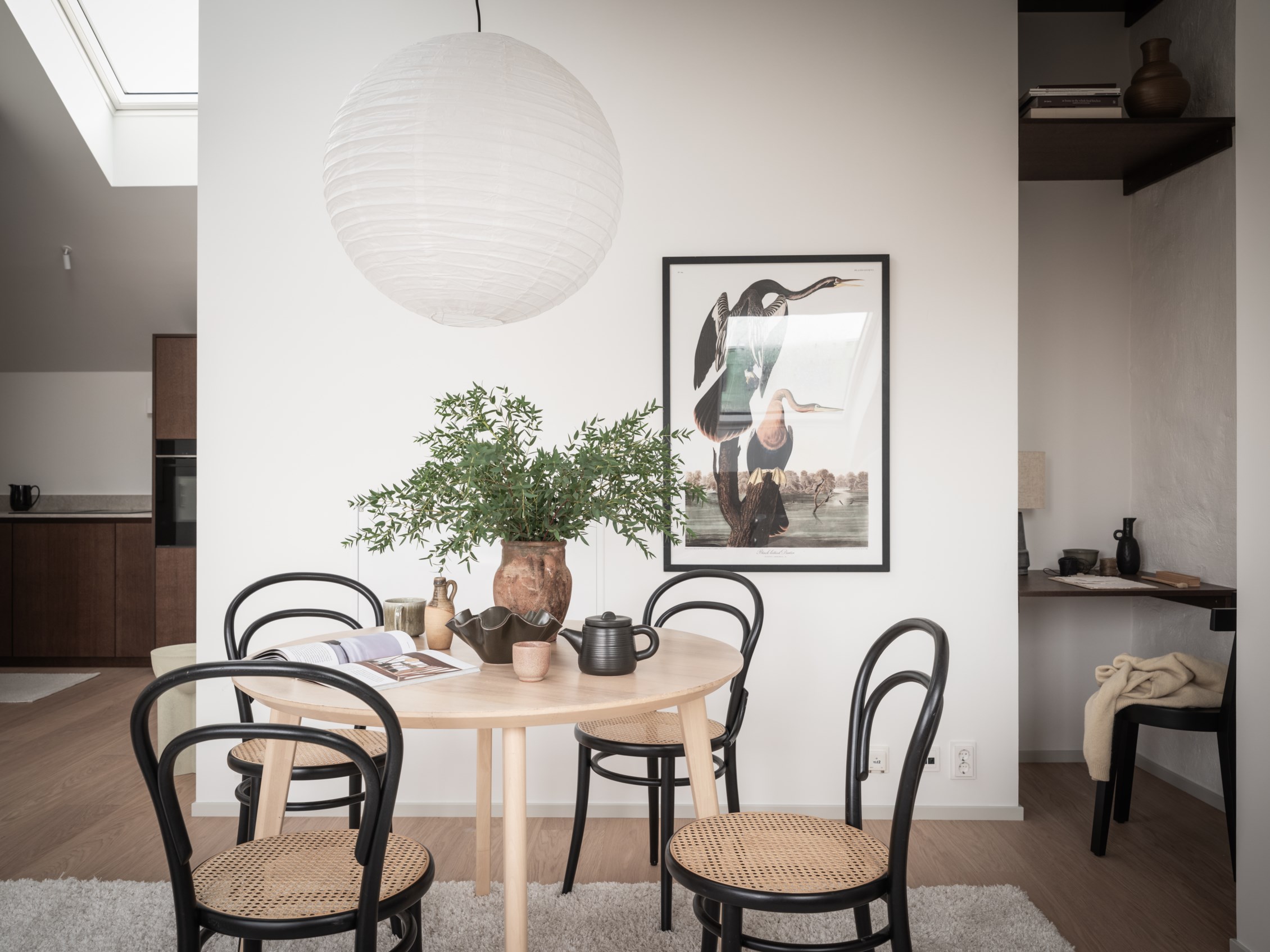 salle à manger décoration scandinave appartement 56m2