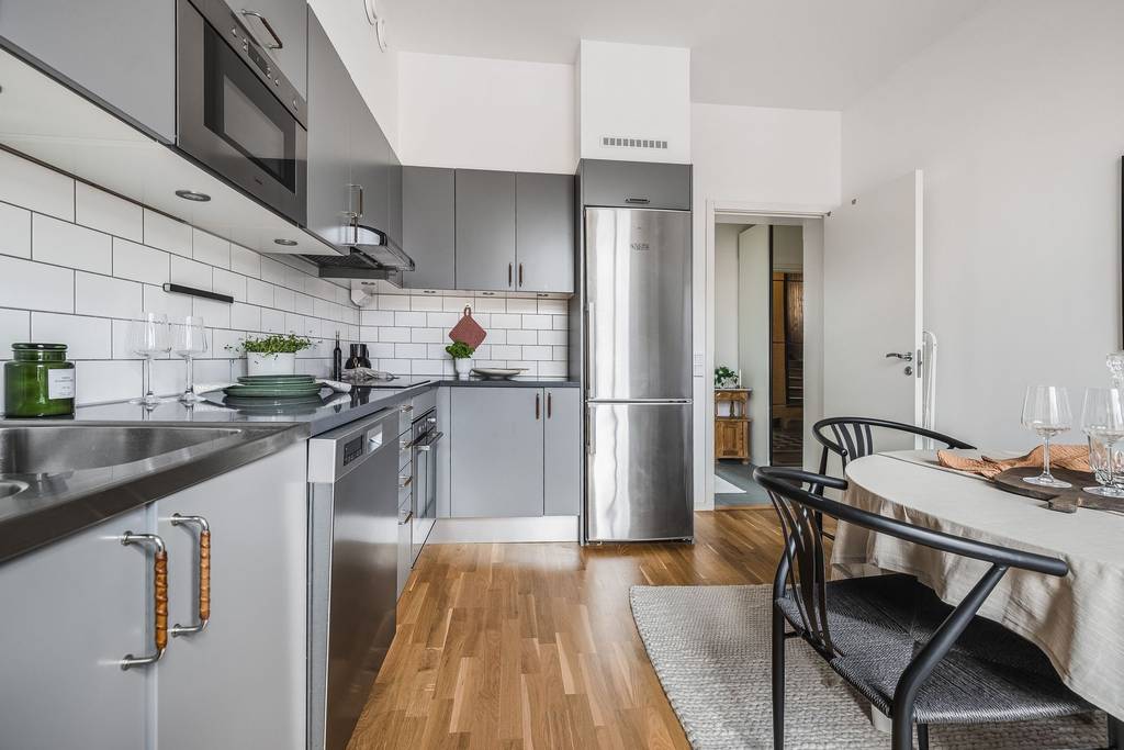 grande cuisine grise design studio 46m2