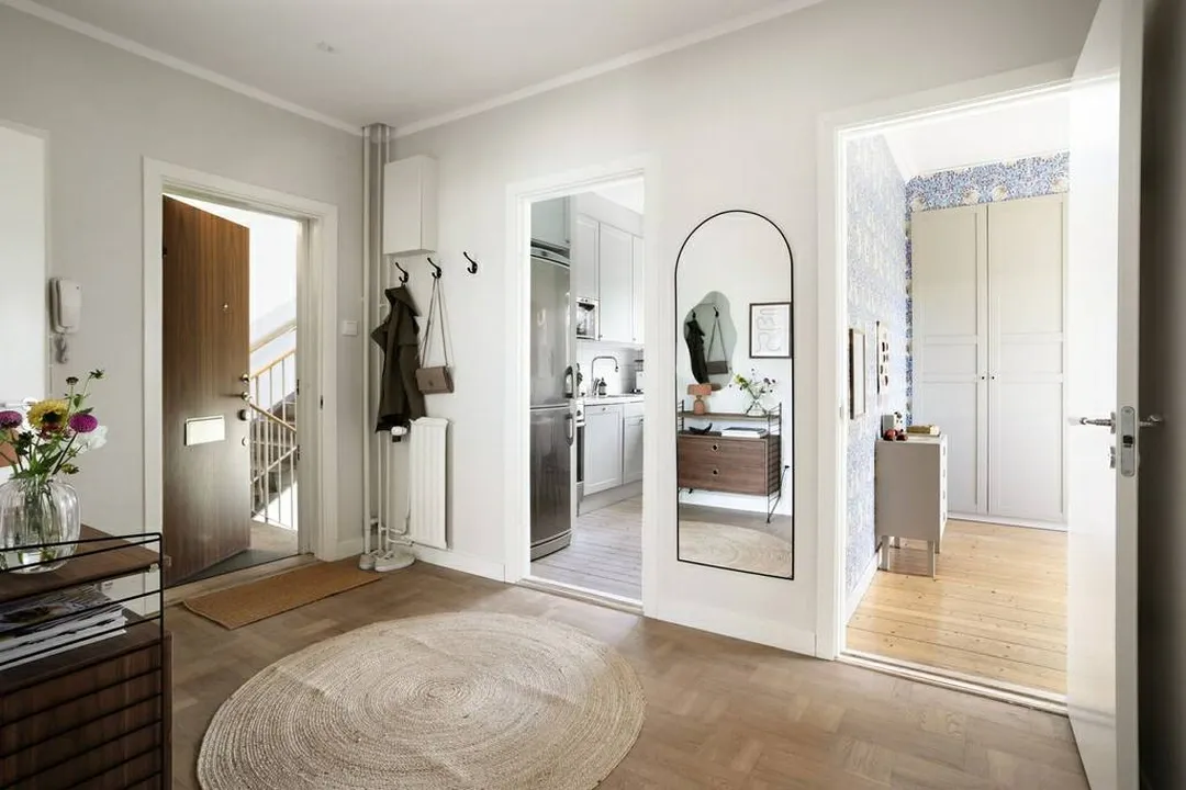 entrée décoration vintage et scandinave