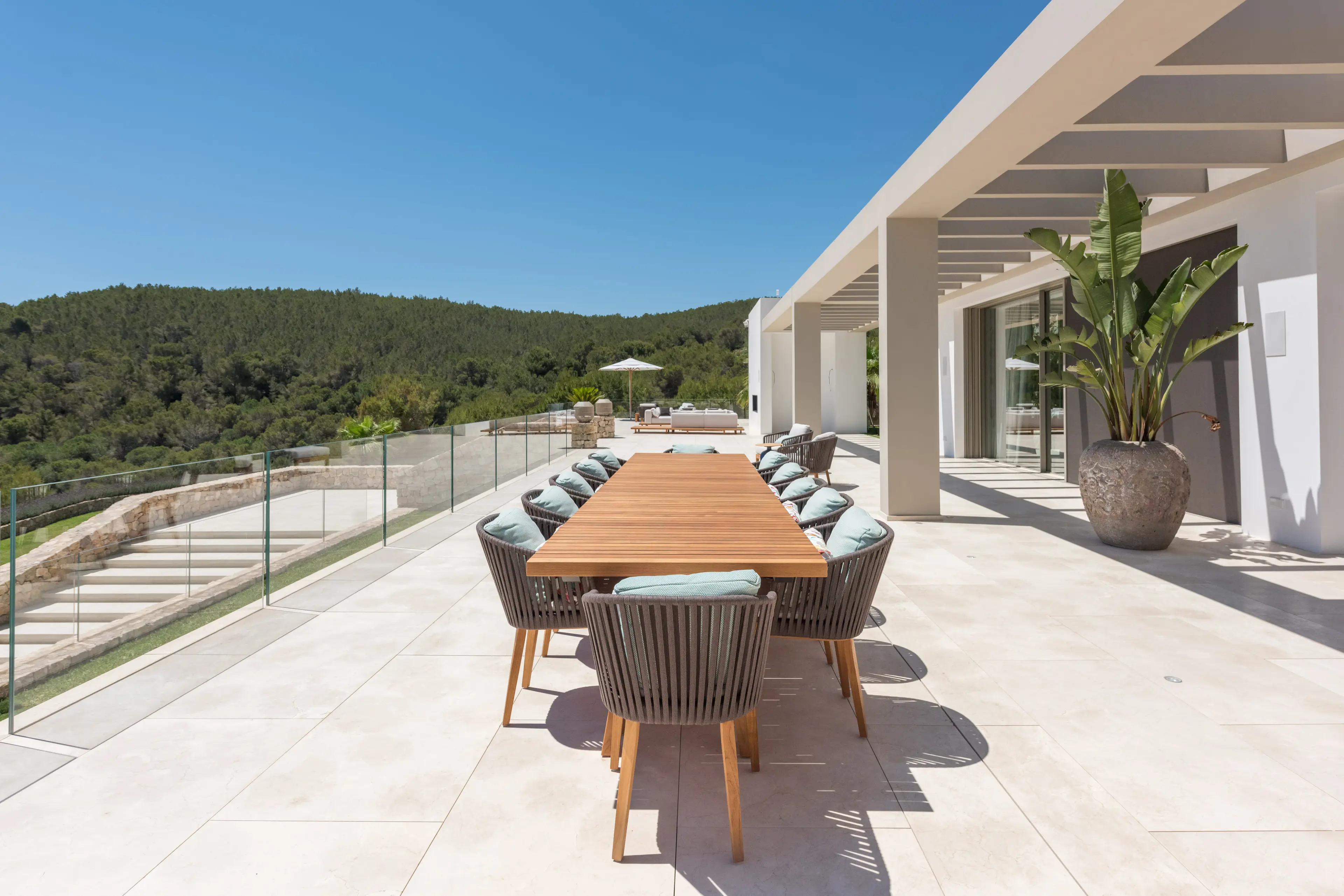 terrasse vue mer maison contemporaine Ibiza