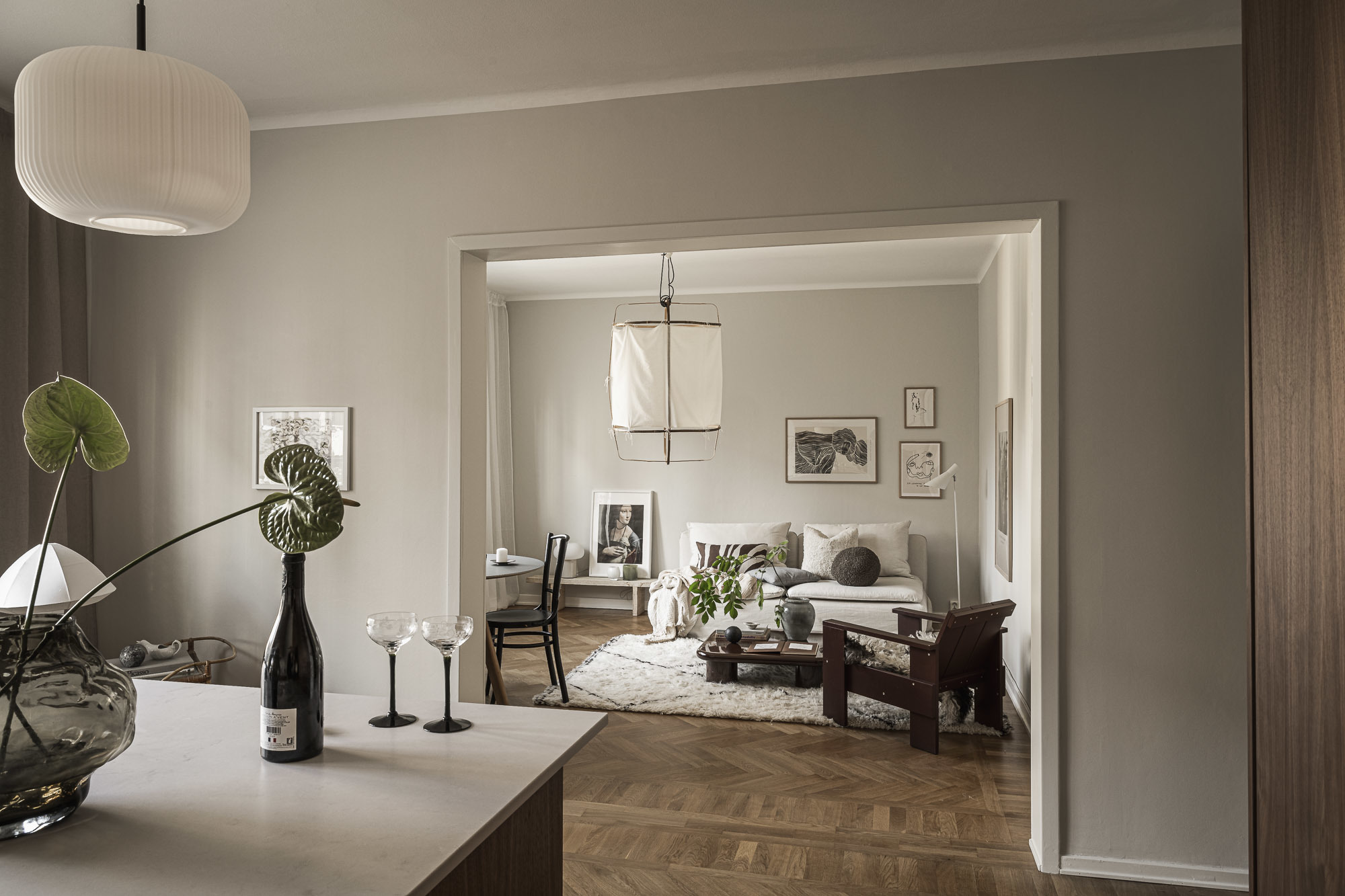 cuisine et salon appartement 54m2 décoration neutre et scandinave cuisine et salon appartement 54m2 décoration neutre et scandinave