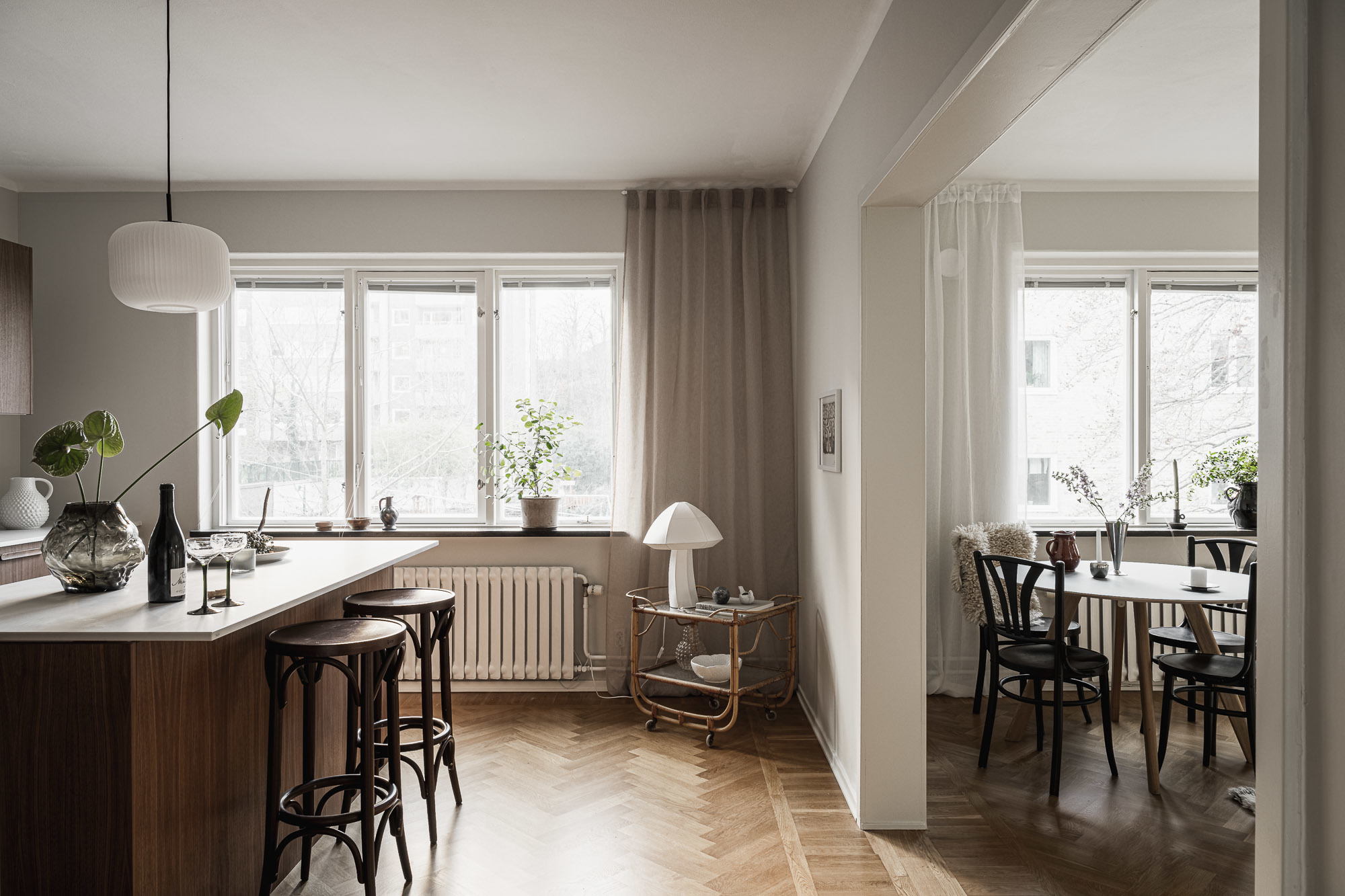 cuisine et salon appartement 54m2 décoration neutre et scandinave cuisine et salon appartement 54m2 décoration neutre et scandinave