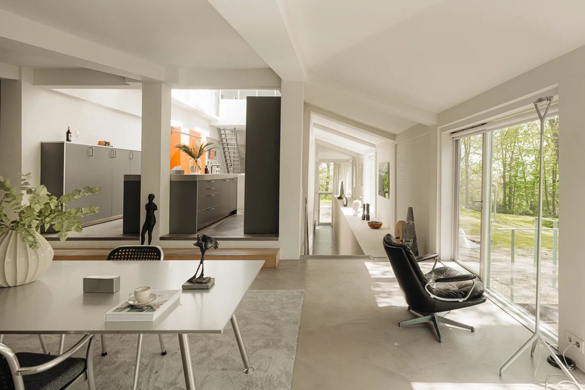 salon décoration design maison architecte béton semi-enterrée salon décoration design maison architecte béton semi-enterrée