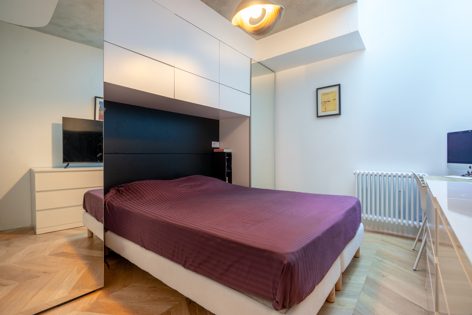 chambre avec meuble pont Photo : © Thomas Leclerc pour Espaces Atypiques chambre avec meuble pont Photo : © Thomas Leclerc pour Espaces Atypiques