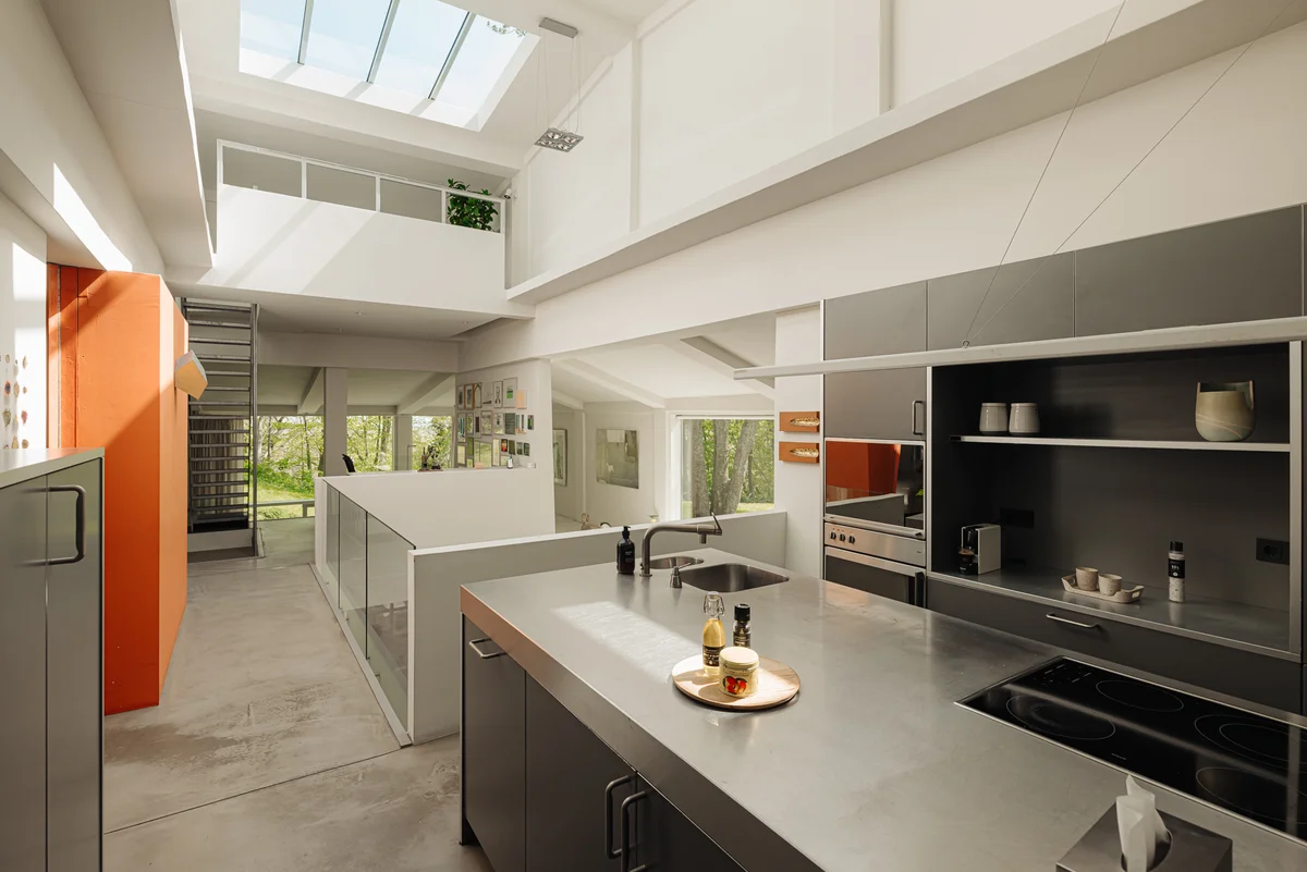 cuisine décoration design maison architecte béton semi-enterrée cuisine décoration design maison architecte béton semi-enterrée