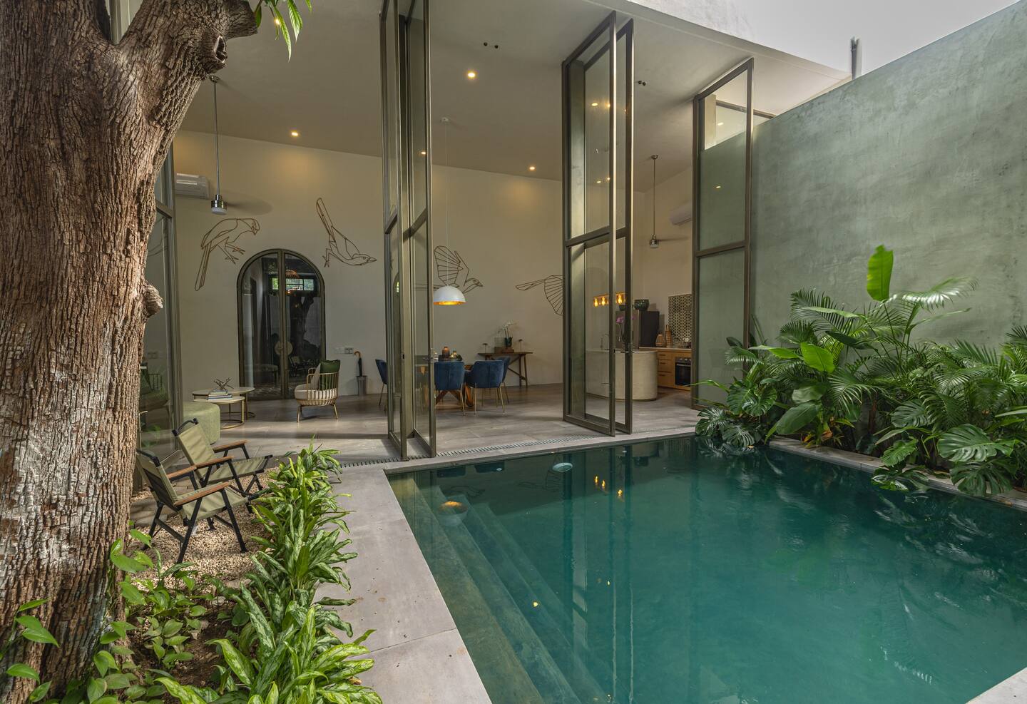 jardin avec piscine maison mexicaine Merida Casa Yucatan Jay jardin avec piscine maison mexicaine Merida Casa Yucatan Jay