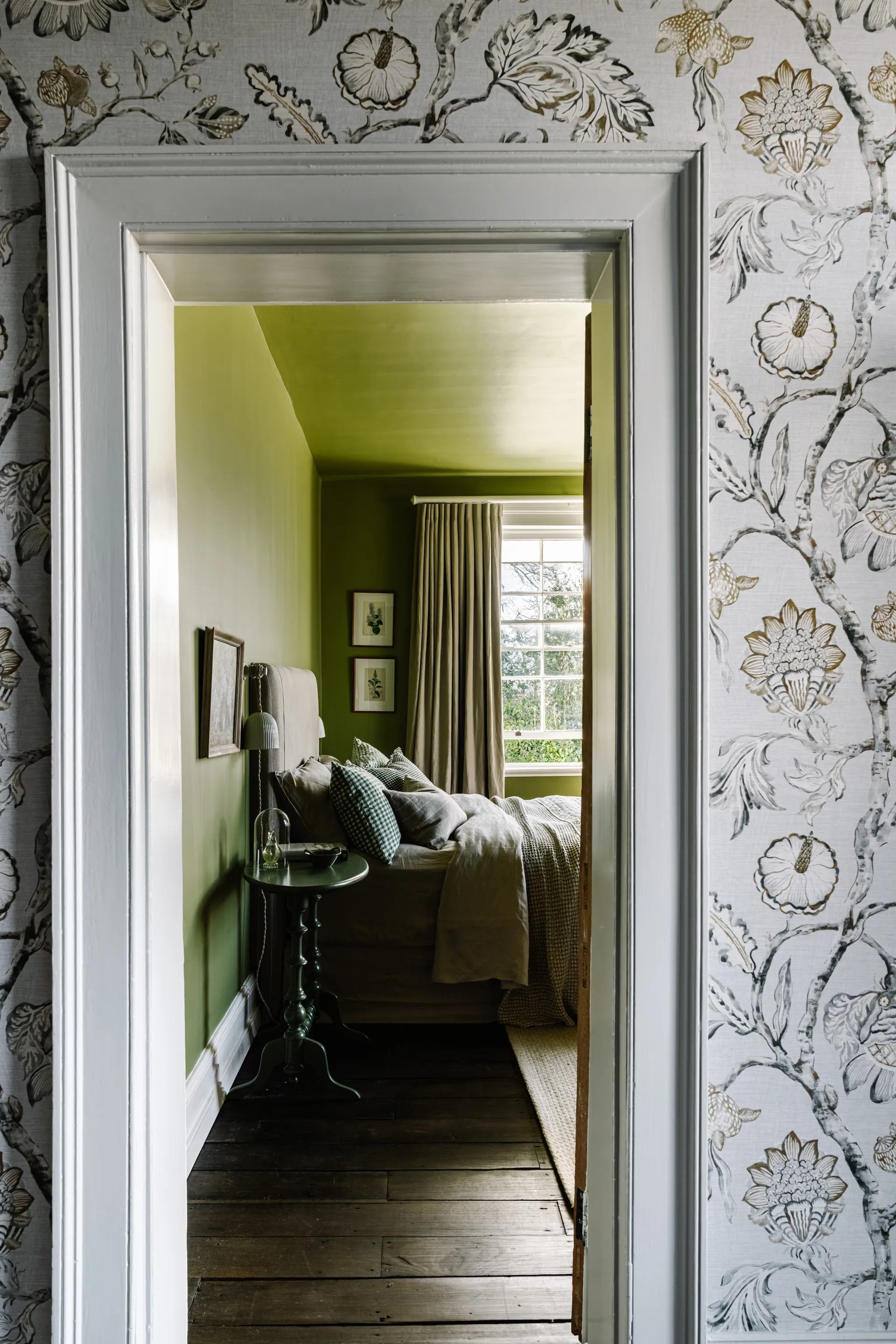 chambre verte maison ancienne rénovée Beulah House Tasmanie