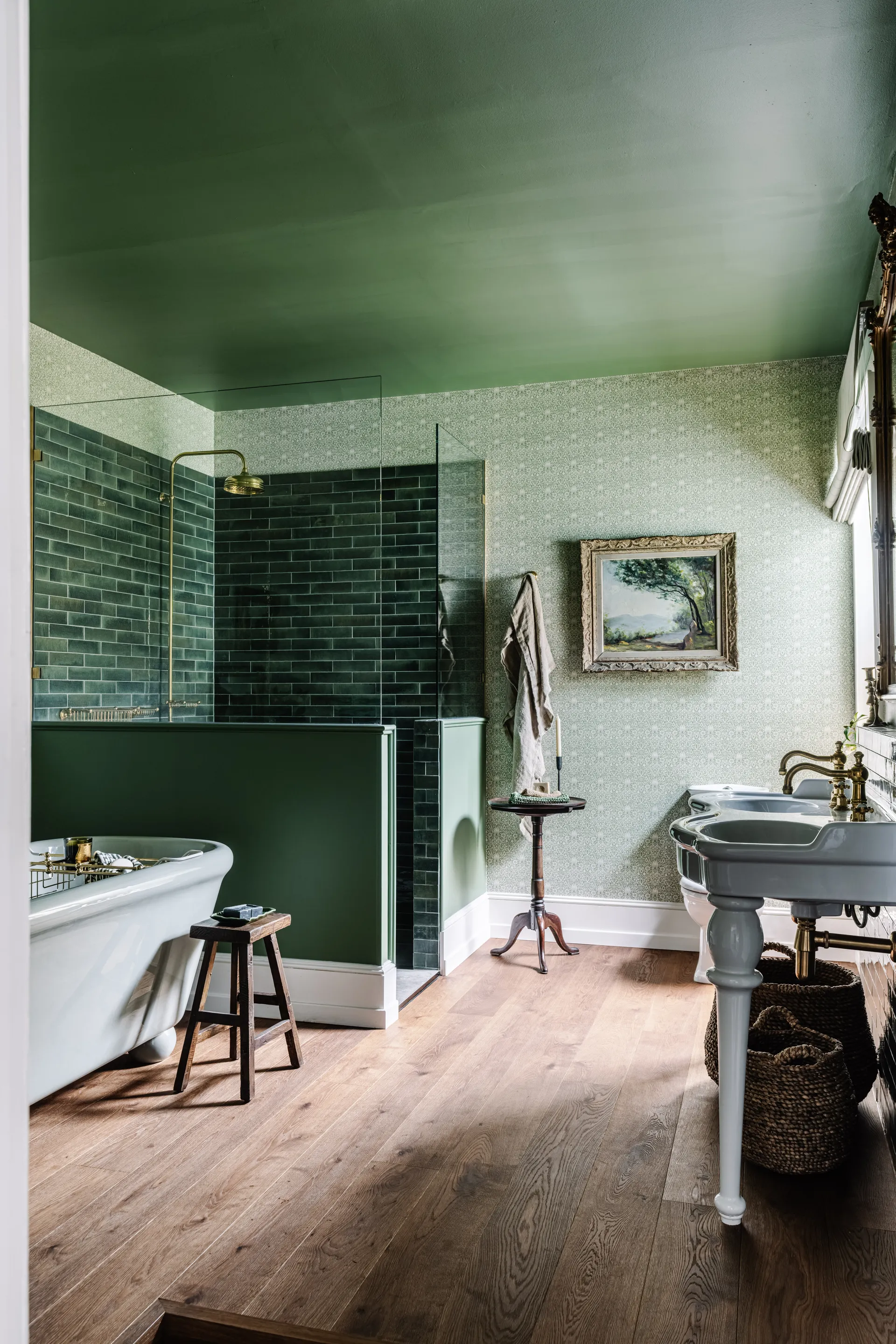 salle de bain verte Beulah House Tasmanie