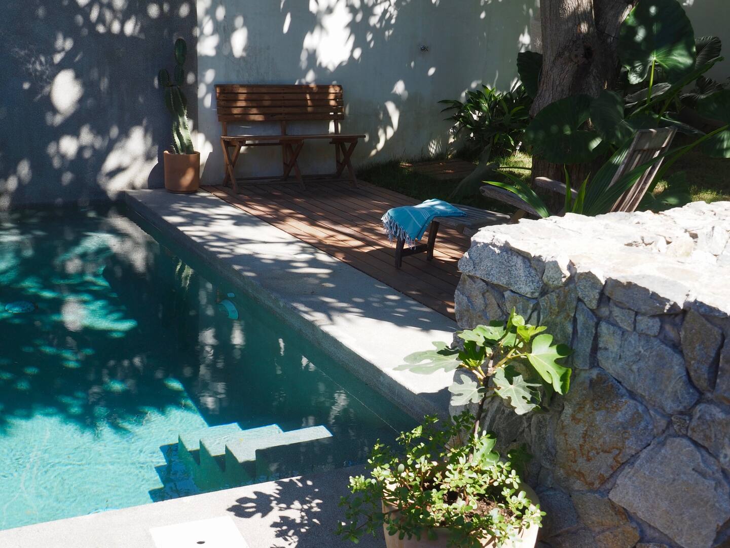 jardin petite maison avec piscine Mexique Sayulita Casita Los Grillos