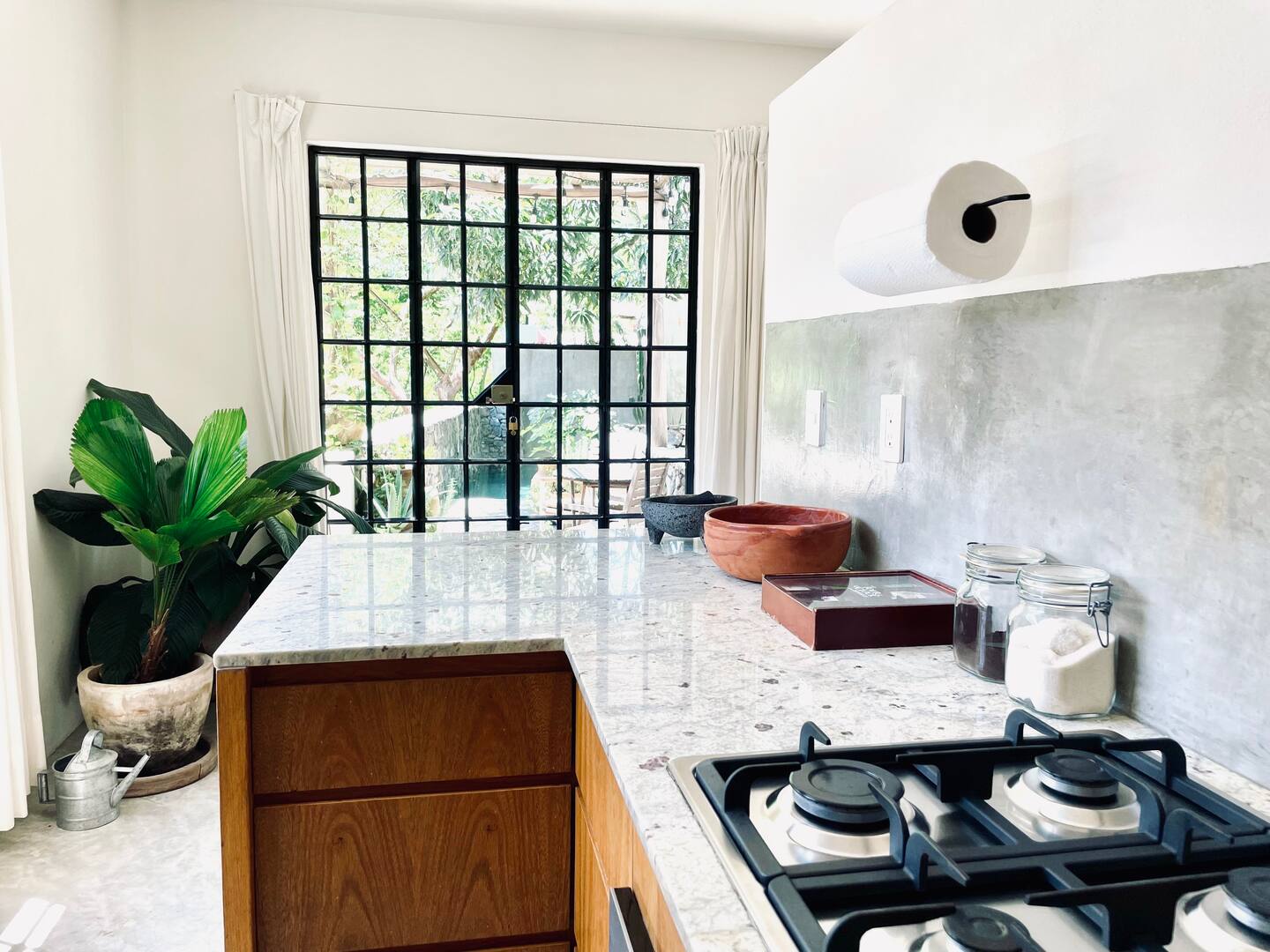 cuisine petite maison avec piscine Mexique Sayulita Casita Los Grillos