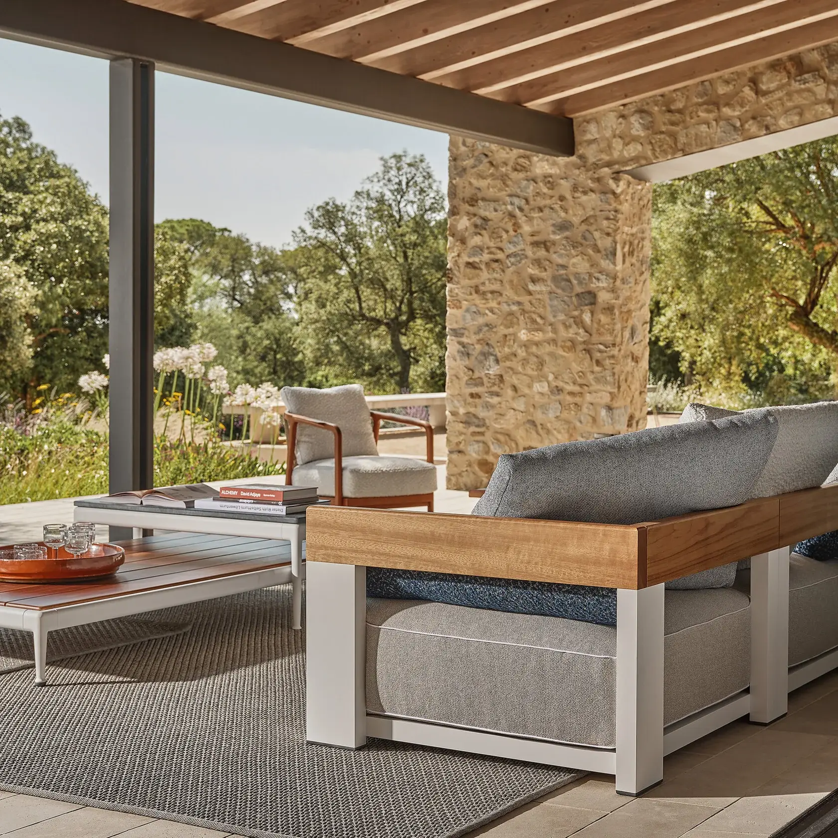 terrasse couverte mobilier Flexform