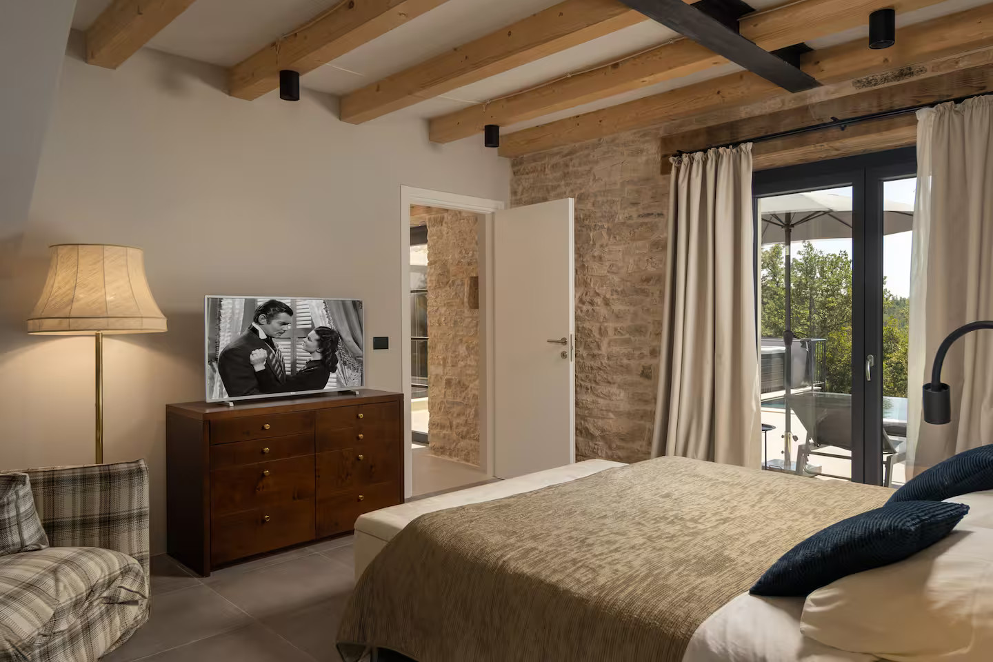 chambre maison en pierres rénovée Croatie, Villa la Vinella