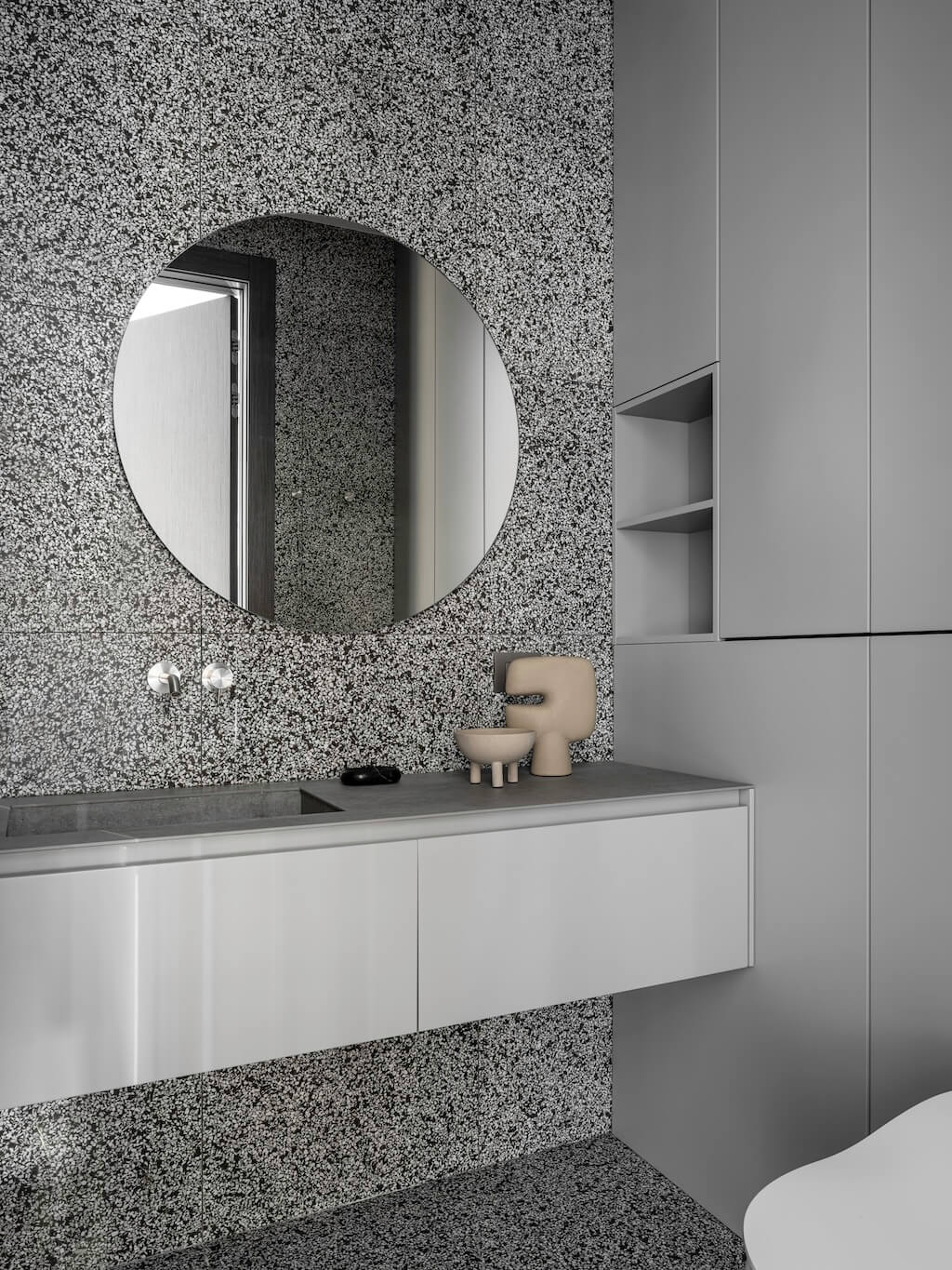 salle de bain grise design
