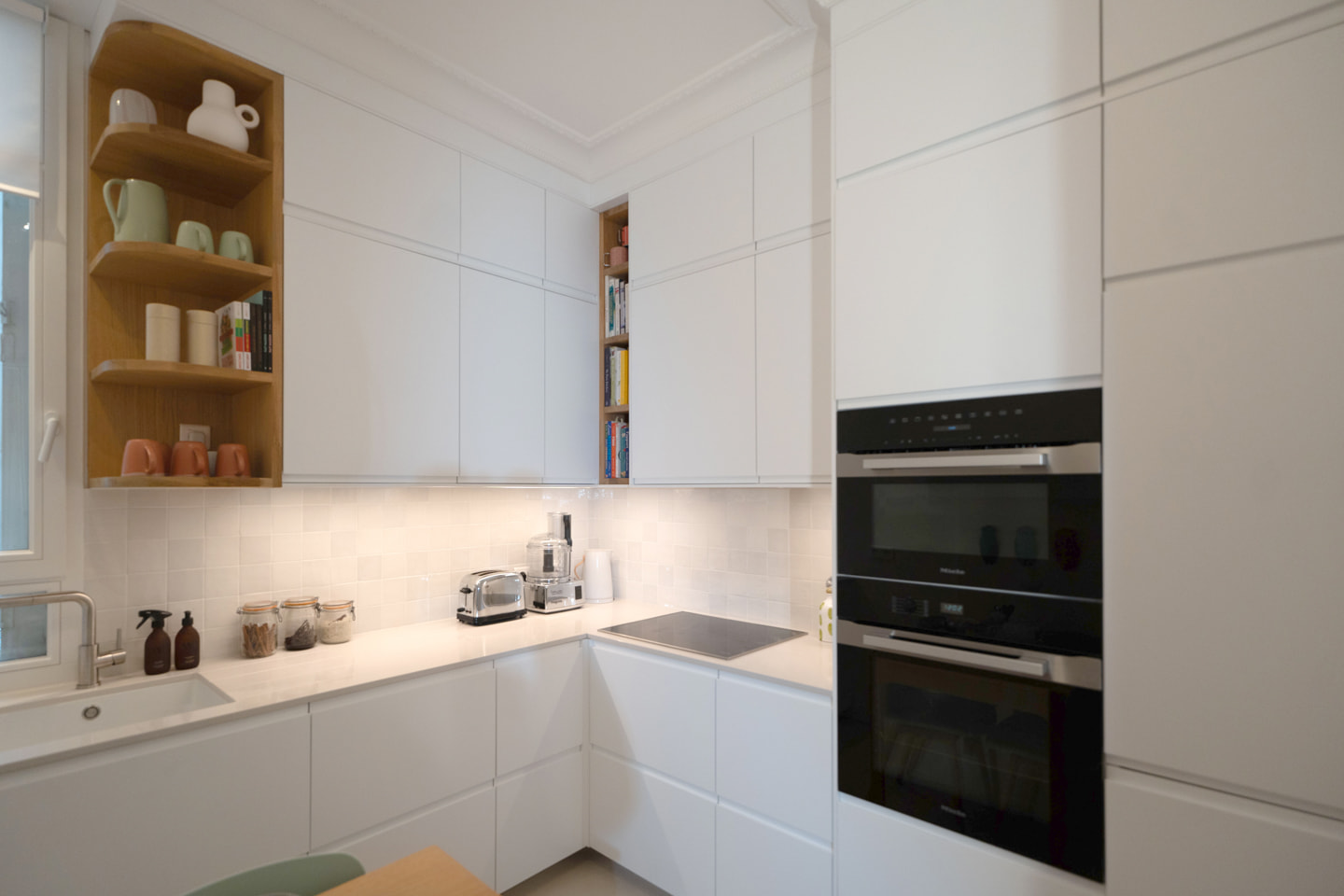 cuisine appartement haussmannien Paris rénové cuisine appartement haussmannien Paris rénové