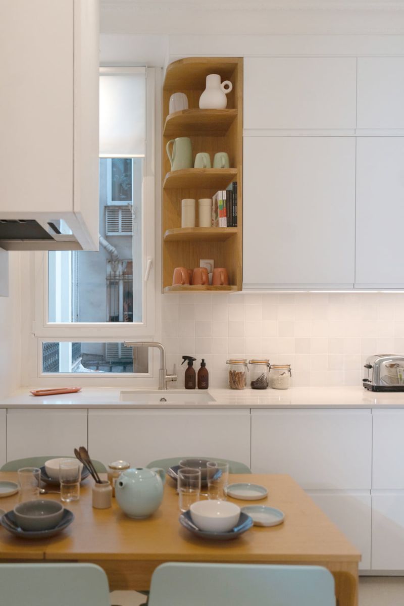 cuisine appartement haussmannien Paris rénové cuisine appartement haussmannien Paris rénové
