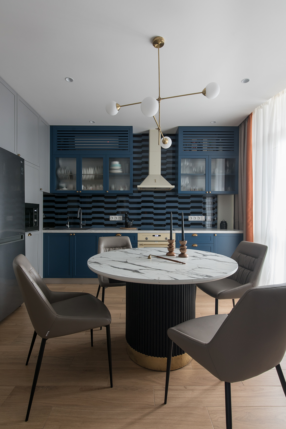 cuisine ouverte bleue décoration contemporaine cuisine ouverte bleue décoration contemporaine