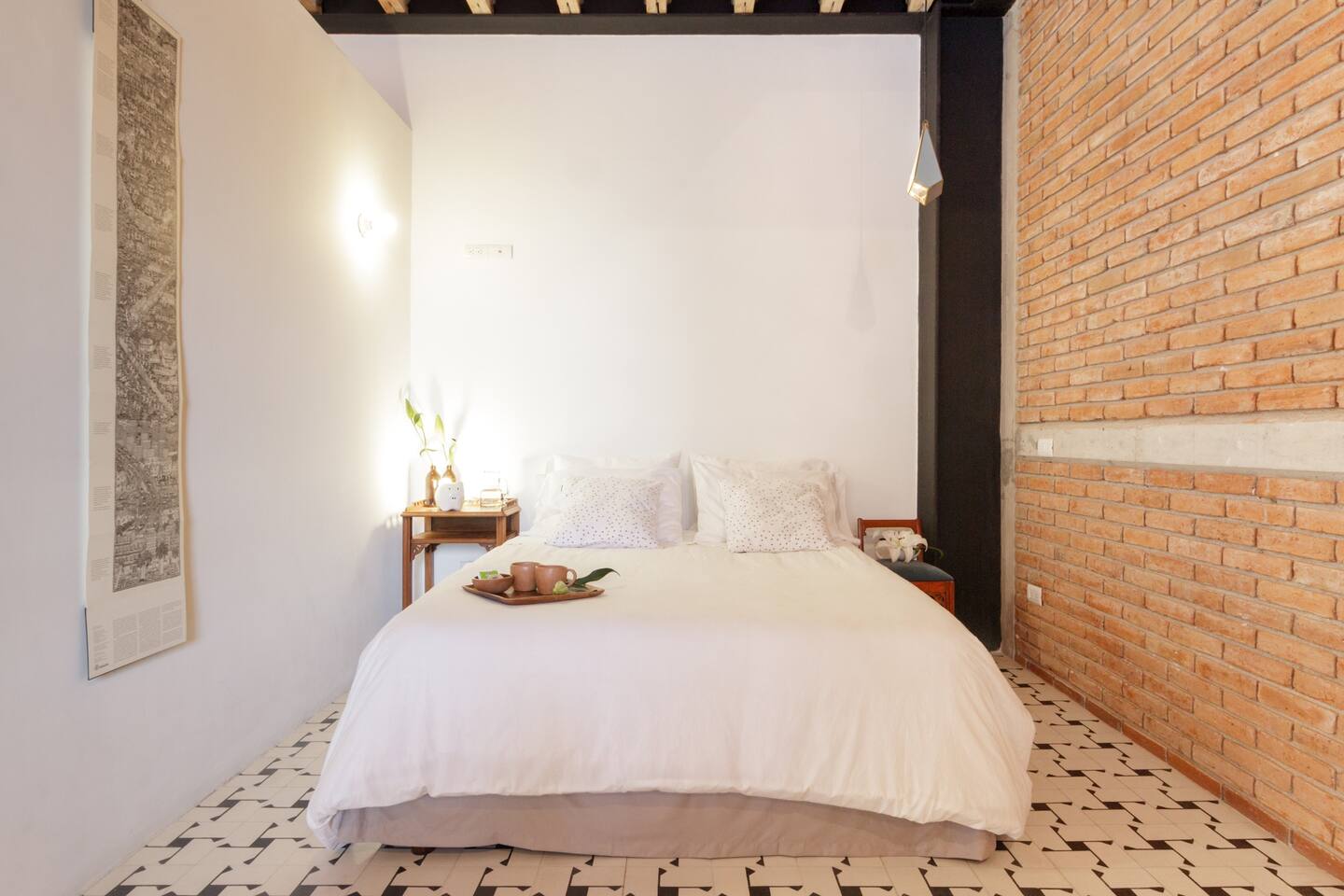 chambre loft murs briques et poutres chambre loft murs briques et poutres