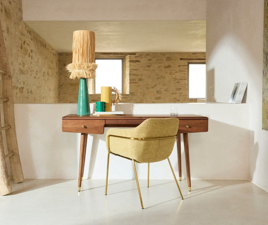 bureau et lampe maisons du monde nouvelle collection 2025 Fira printemps/été
