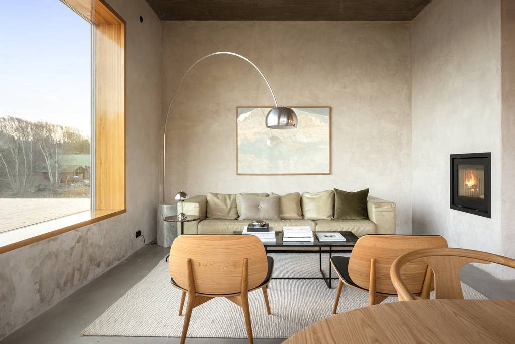 salon avec cheminée contemporaine maison en bois salon avec cheminée contemporaine maison en bois