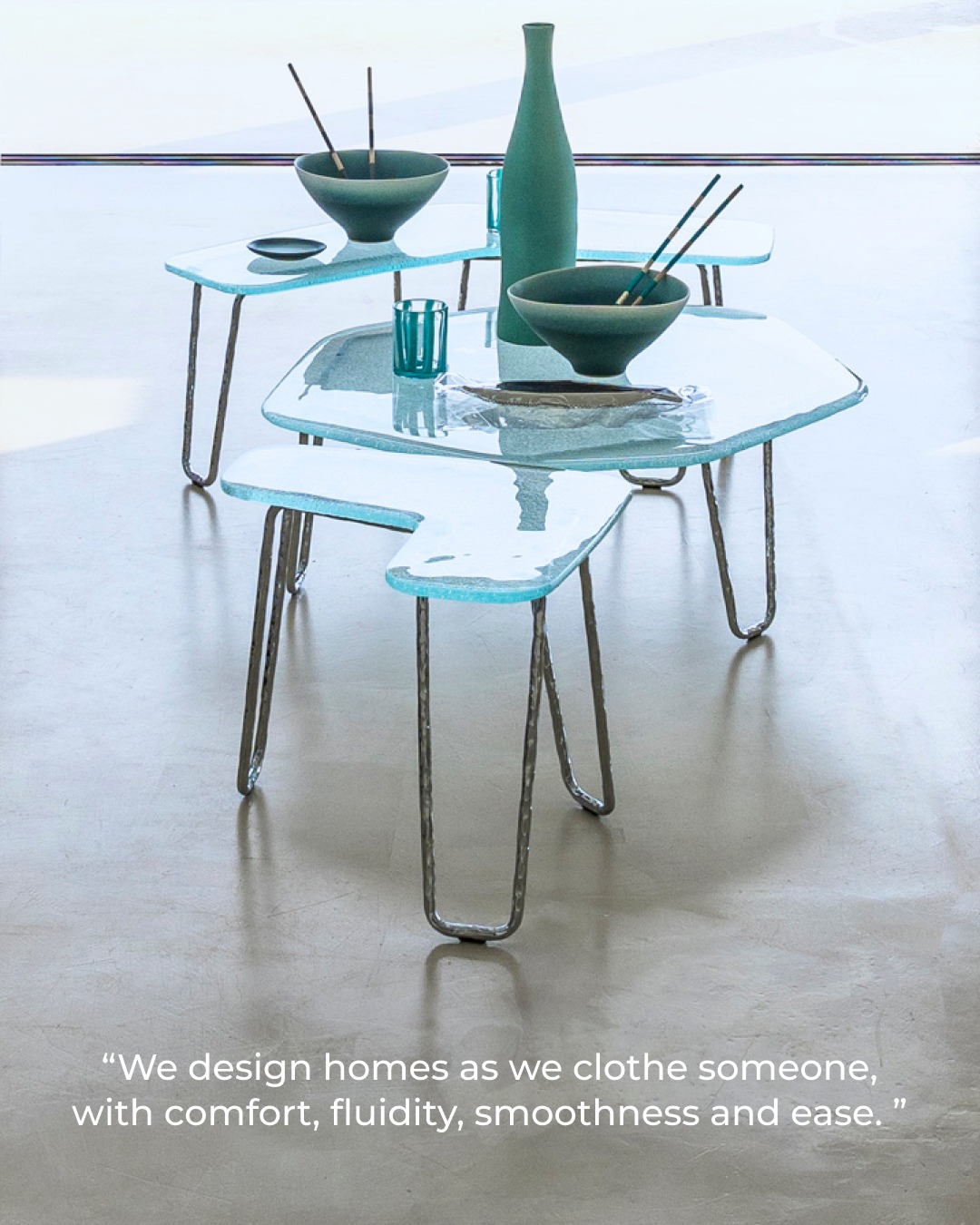 table basse verre collection OTTO Nomad Escape collaboration Catalogue AM PM 2025 table basse verre collection OTTO Nomad Escape collaboration Catalogue AM PM 2025