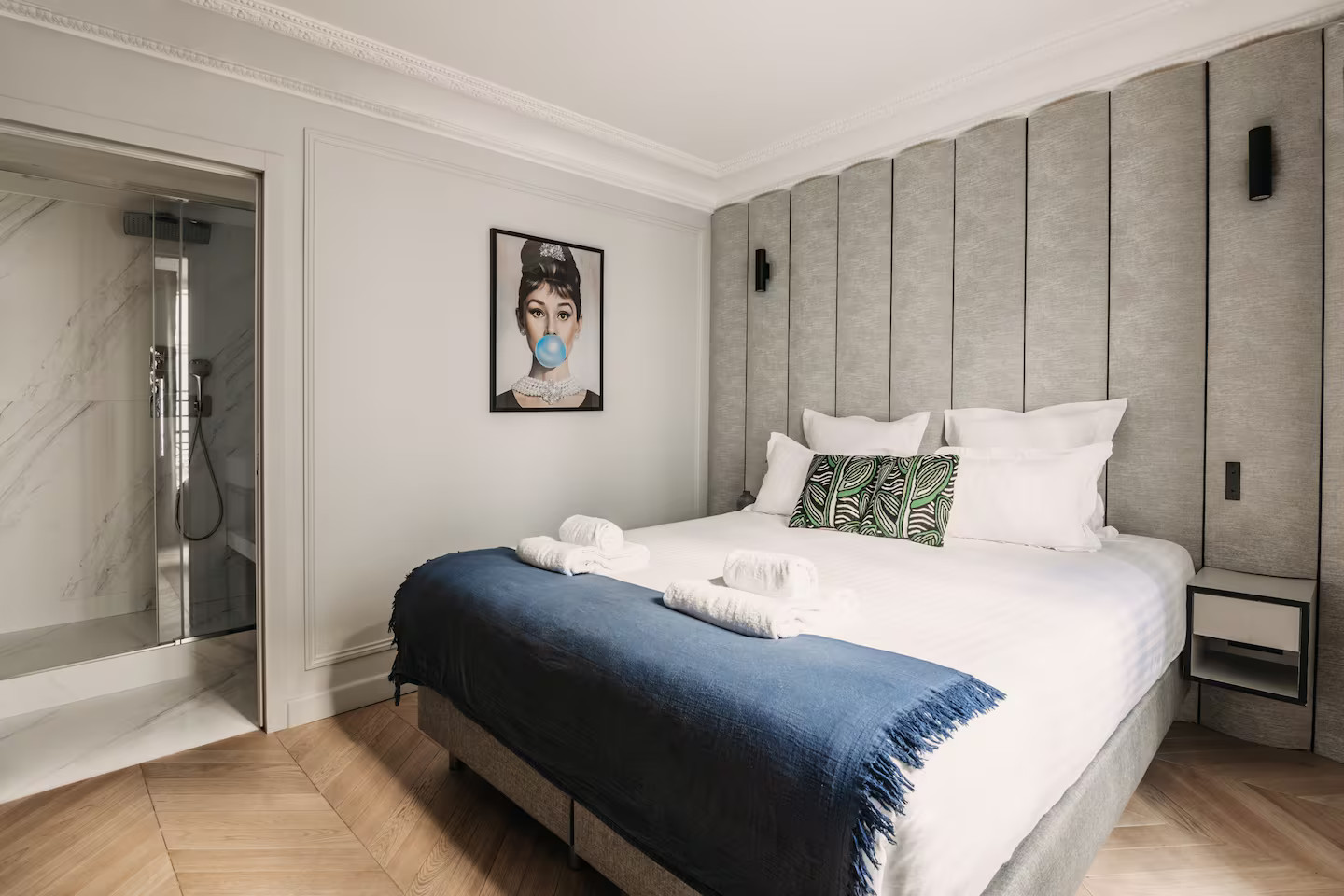 chambre décoration contemporaine grise