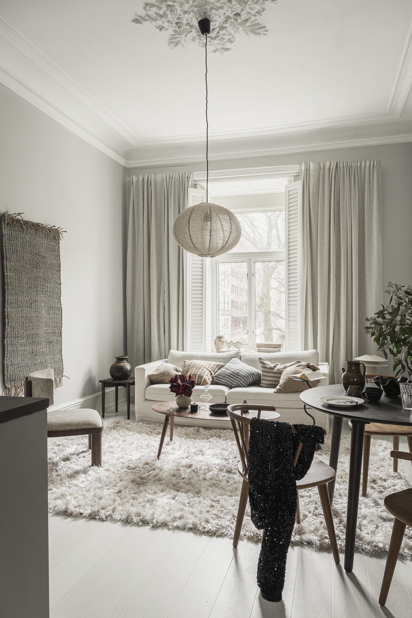 salon décoration scandinave deux-pièces 39m2 