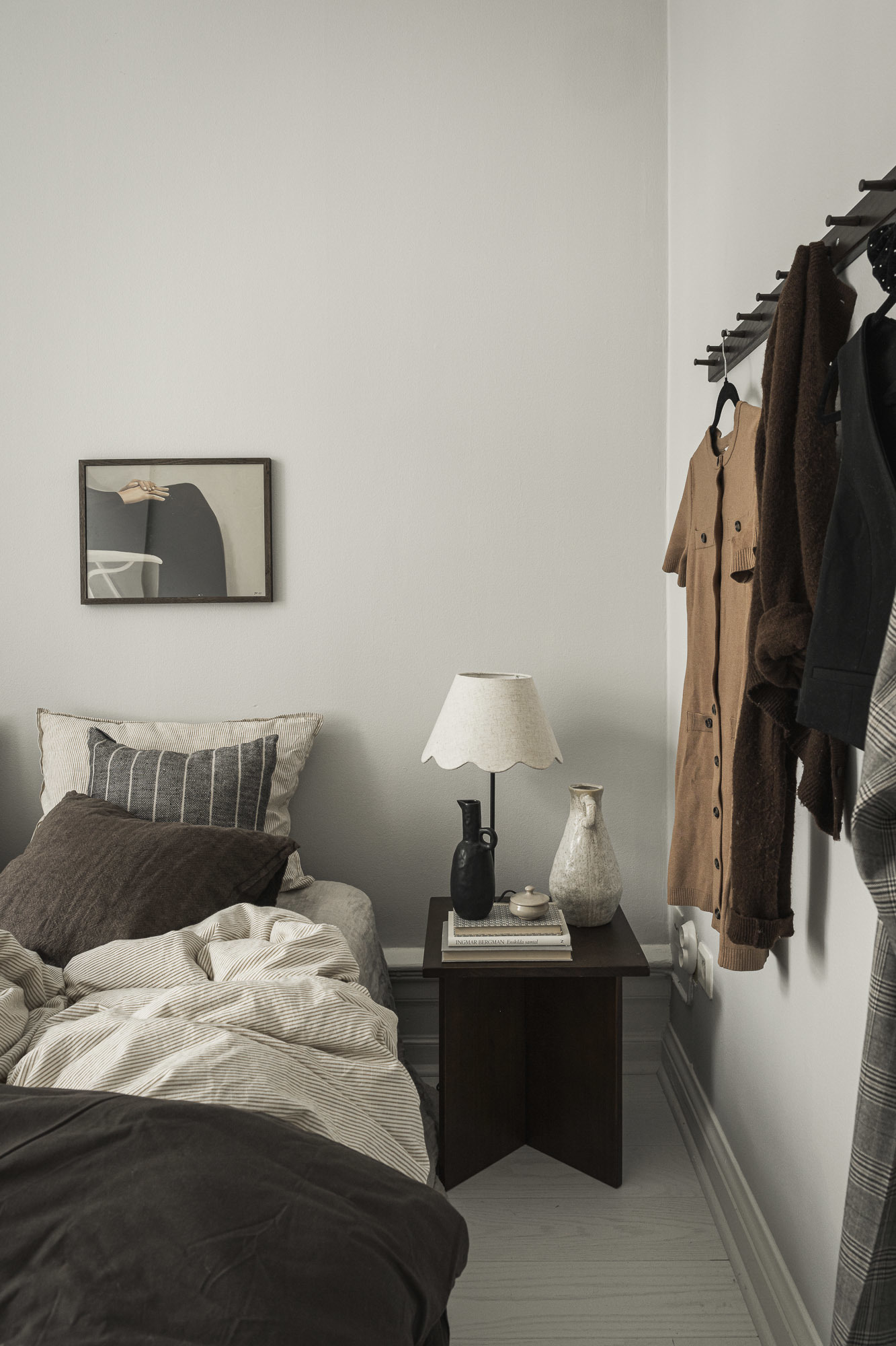 chambre décoration scandinave deux-pièces 39m2 