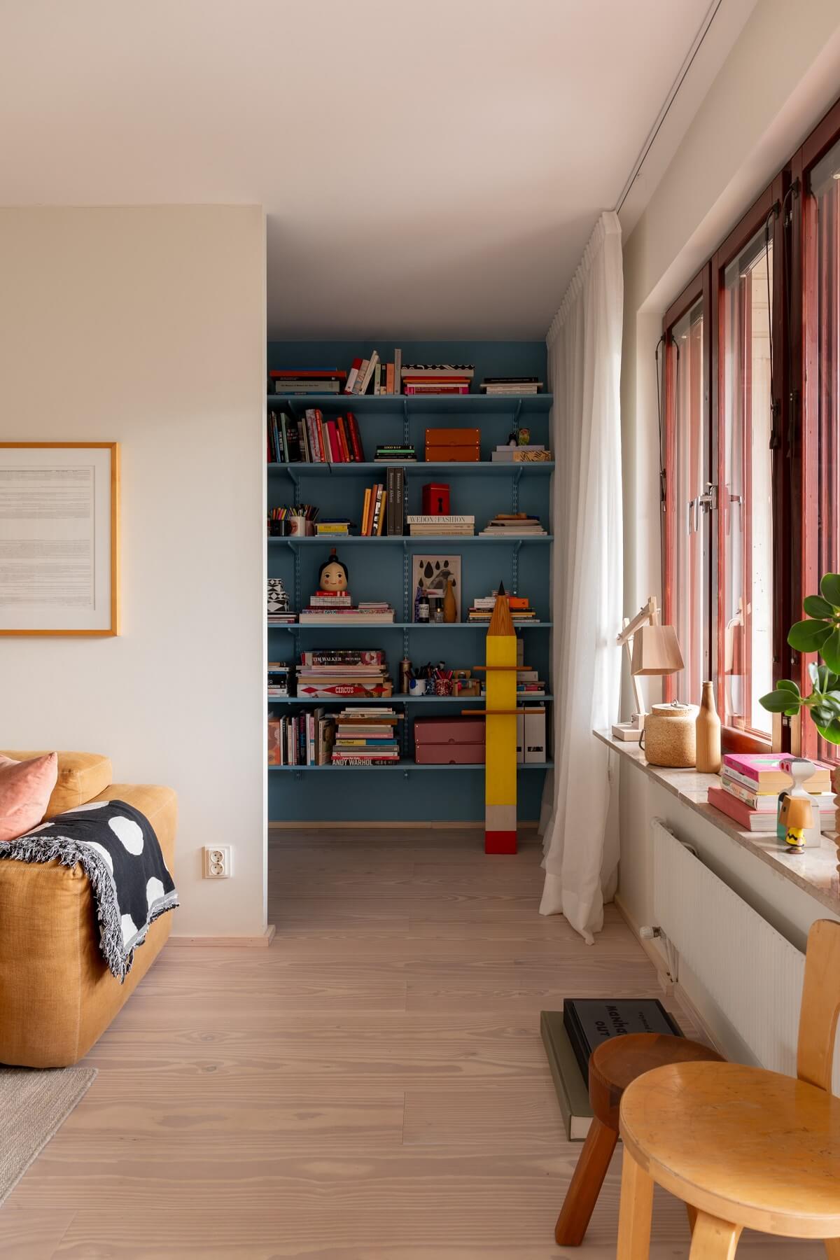 salon appartement de 87m2 à la décoration colorée