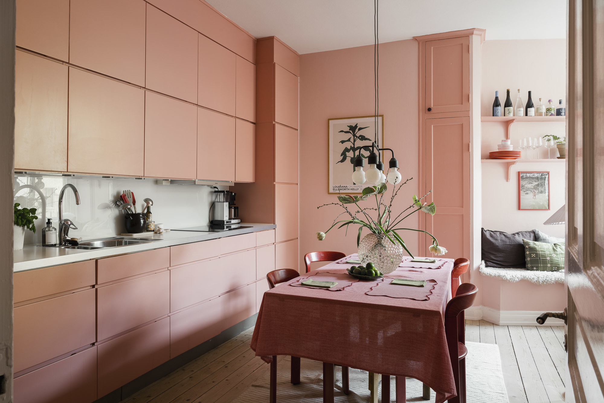 cuisine rose appartement 72m2 décoration scandinave cuisine rose appartement 72m2 décoration scandinave
