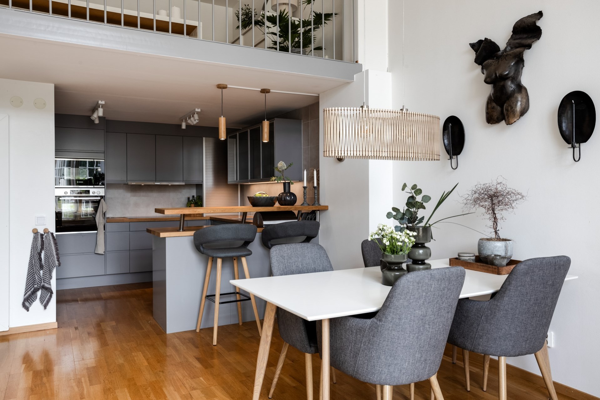 cuisine grise design sous mezzanine cuisine grise design sous mezzanine