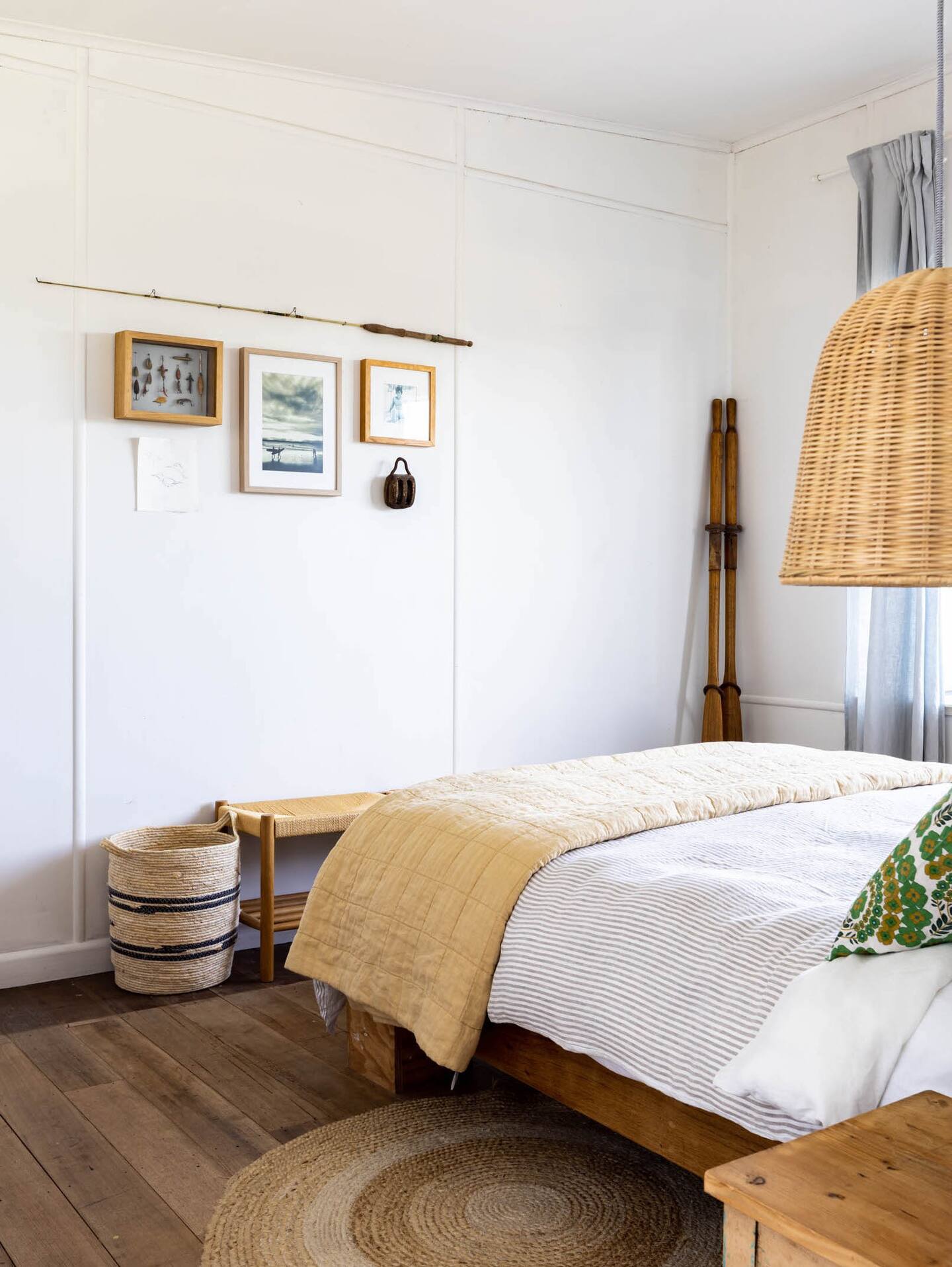 chambre décoration contemporaine et vintage Drift Beach Shack Tasmanie