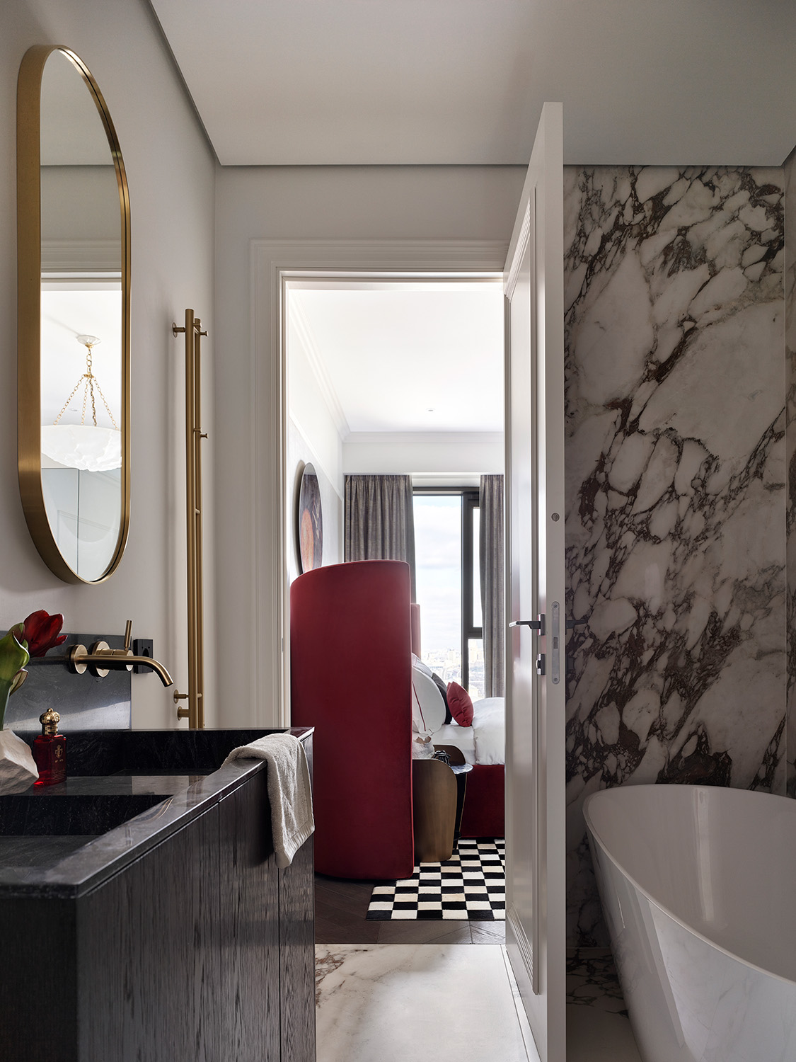 salle de bain marbre