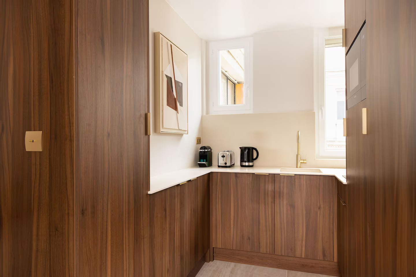 cuisine noyer appartement 42m2 Paris cuisine noyer appartement 42m2 Paris