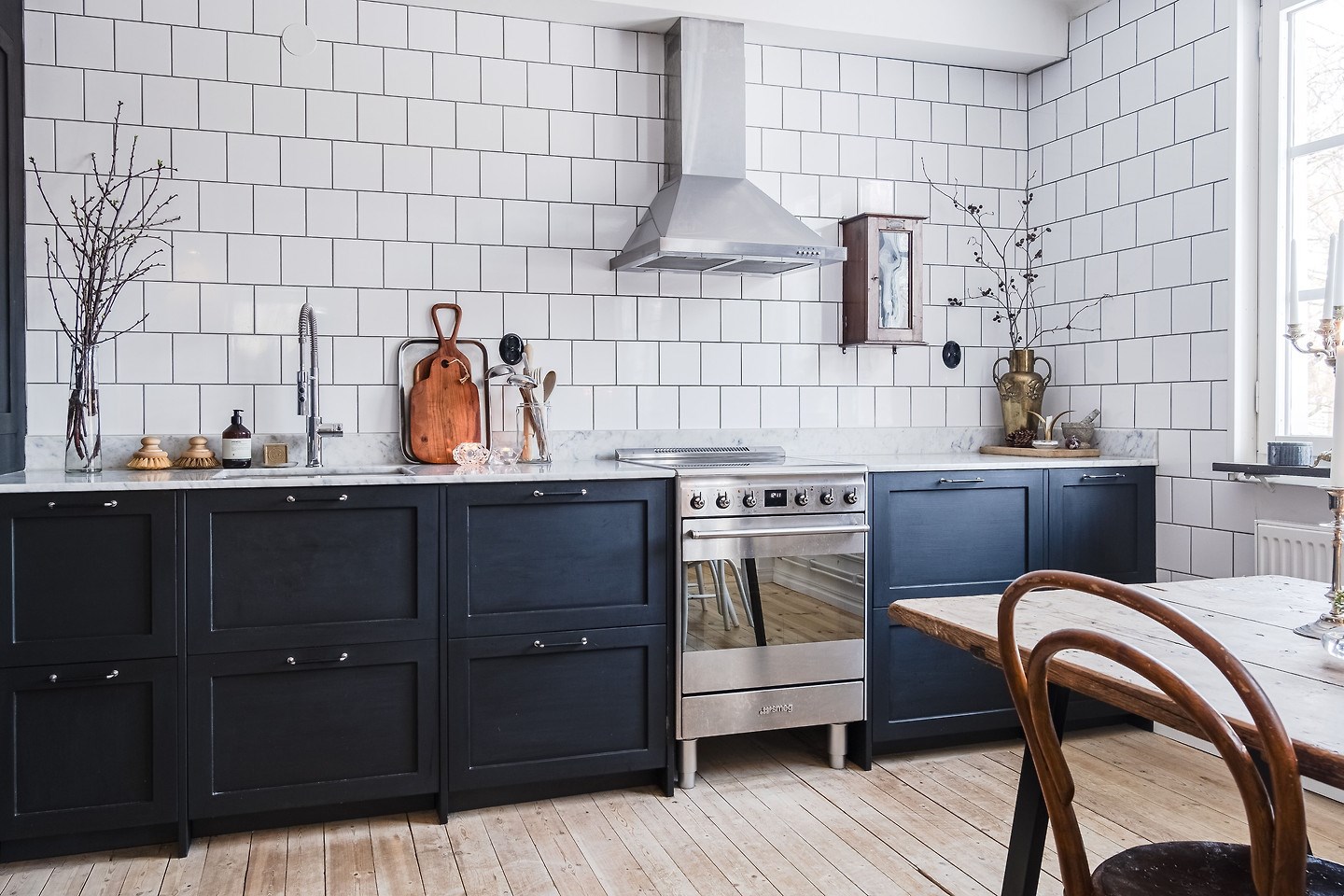 cuisine bleue décoration scandinave