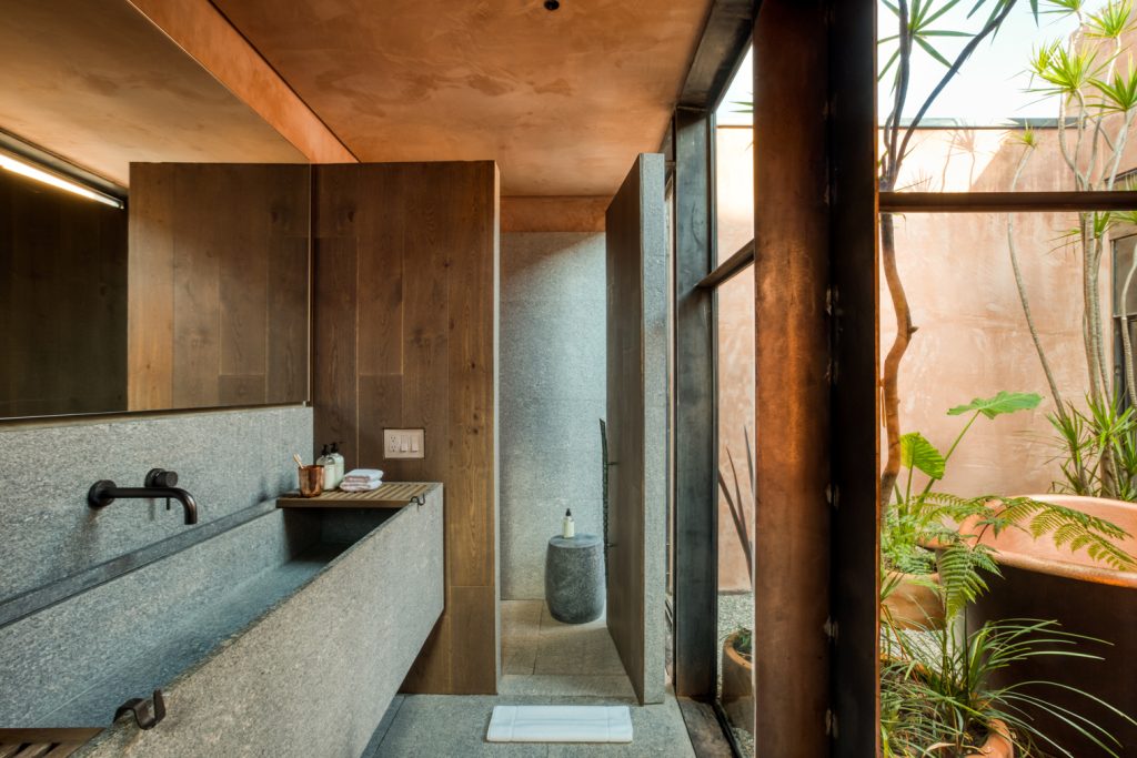 salle de bain pierre grise