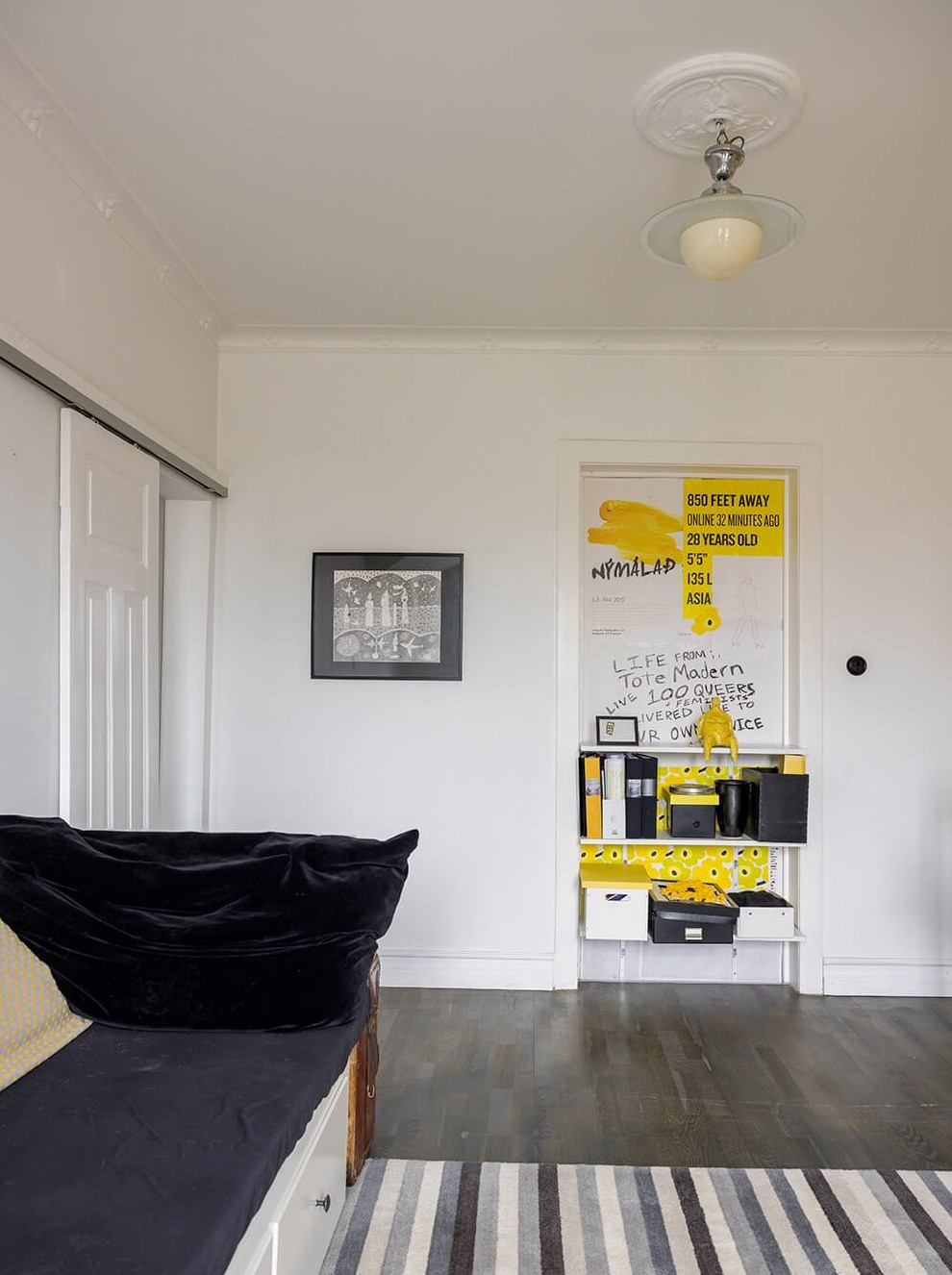 chambre décoration vintage jaune