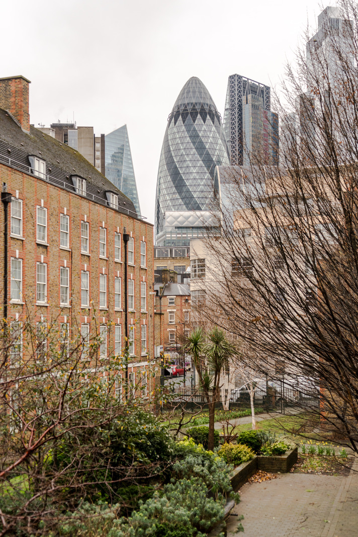 jardin vue City Londres