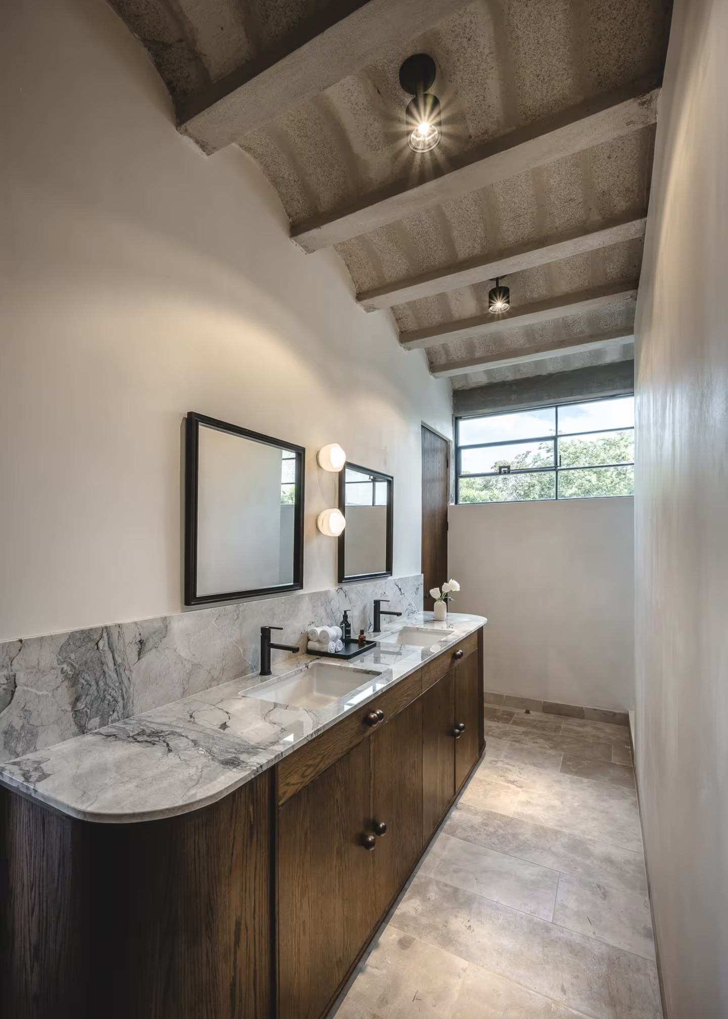 salle de bain décoration naturelle et contemporaine la Pausa Mexique