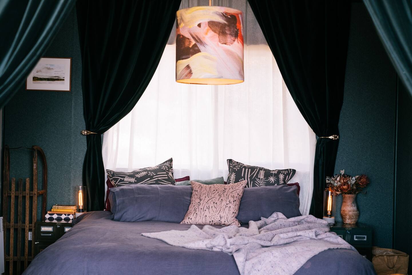chambre décoration vintage maison Tasmanie Coldwater Cabin chambre décoration vintage maison Tasmanie Coldwater Cabin