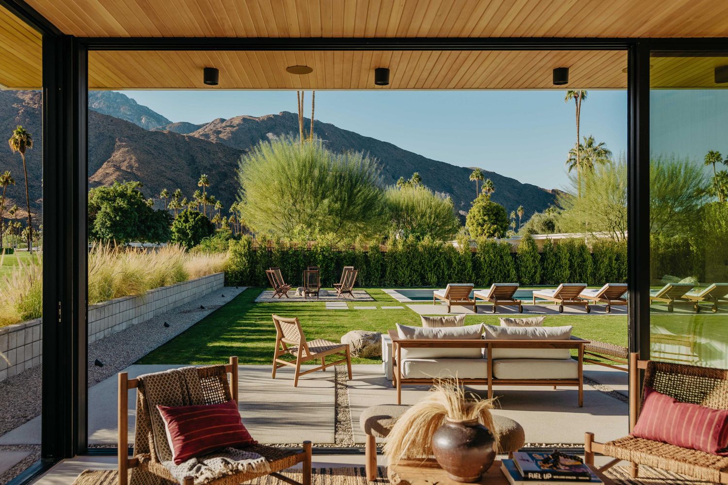 terrasse maison contemporaine Palm Springs